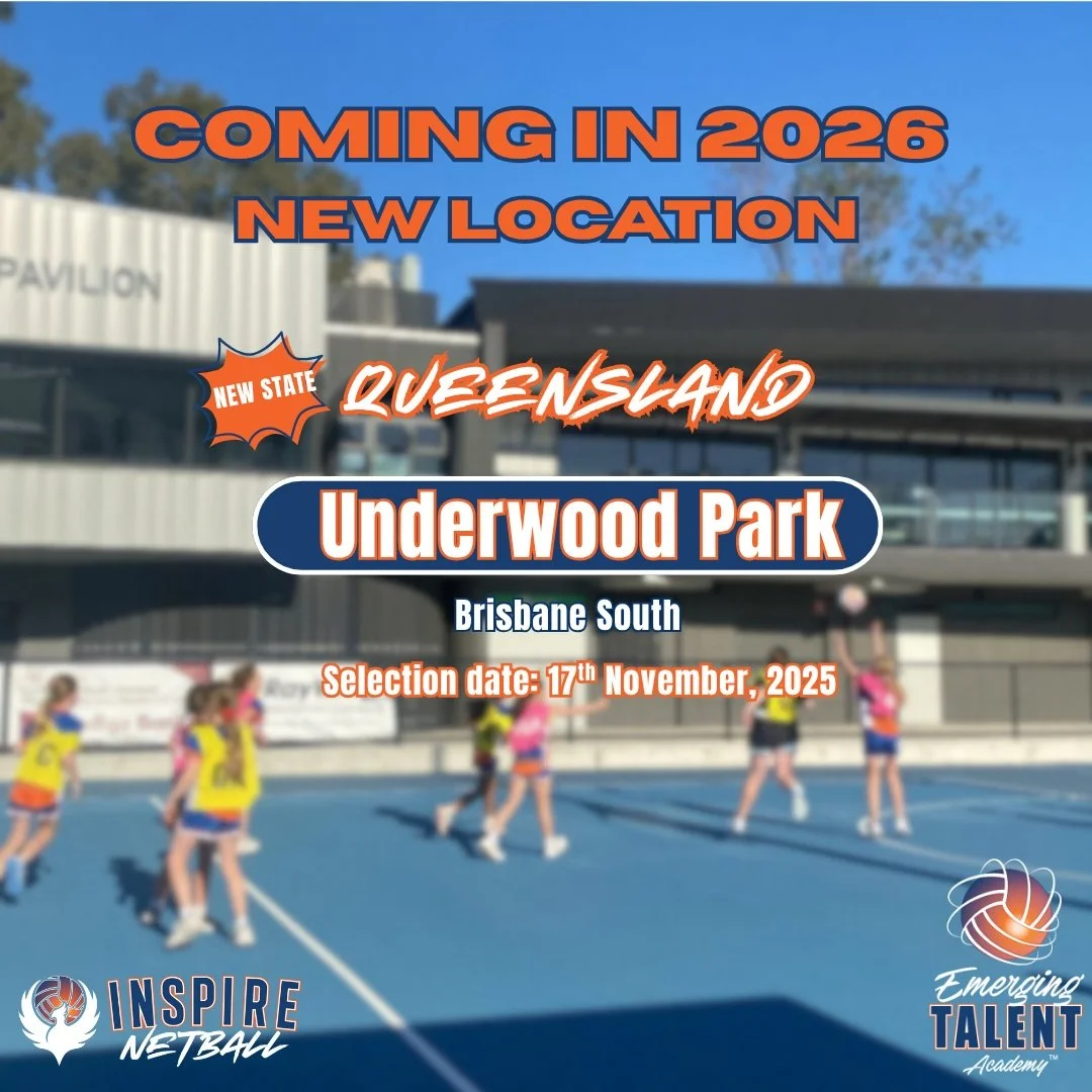 𝗤𝗨𝗘𝗘𝗡𝗦𝗟𝗔𝗡𝗗, we are coming!!!!
We are bringing our Emerging Talent Academy to the 𝗕𝗿𝗶𝘀𝗯𝗮𝗻𝗲 region and will be partnering with Underwood Park Netball Association❗
𝗦𝗲𝗹𝗲𝗰𝘁𝗶𝗼𝗻 𝗗𝗮𝘆 𝗘𝘃𝗲𝗻𝘁 𝗗𝗲𝘁𝗮𝗶𝗹𝘀 ! ⭐️🏐🫶
𝗗𝗮𝘁?