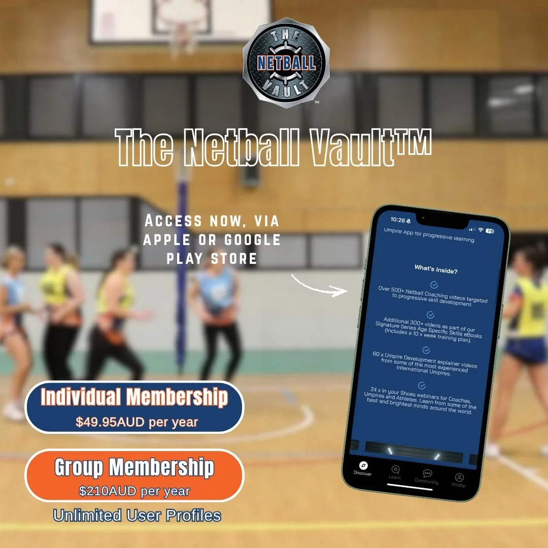 Download The Netball Vault app today and get your membership for all your coaching and umpiring skill development needs!

Group Memberships include unlimited user profiles for just $210AUD.

#TheNetballVault #TheVault #Netball #Elite #NetballVault #i