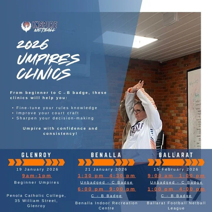𝟮𝟬𝟮𝟲 𝗨𝗺𝗽𝗶𝗿𝗶𝗻𝗴 𝗖𝗹𝗶𝗻𝗶𝗰𝘀 ✨🏐

Umpire with confidence! Clinics for all levels to fine-tune rules, court craft, and decision-making. ‼️🔥

📍 𝗚𝗟𝗘𝗡𝗥𝗢𝗬 - 𝗕𝗲𝗴𝗶𝗻𝗻𝗲𝗿 𝗨𝗺𝗽𝗶𝗿𝗲𝘀
DATE: 19 January 2026
TIME: 9am-1pm
VENUE: Pe