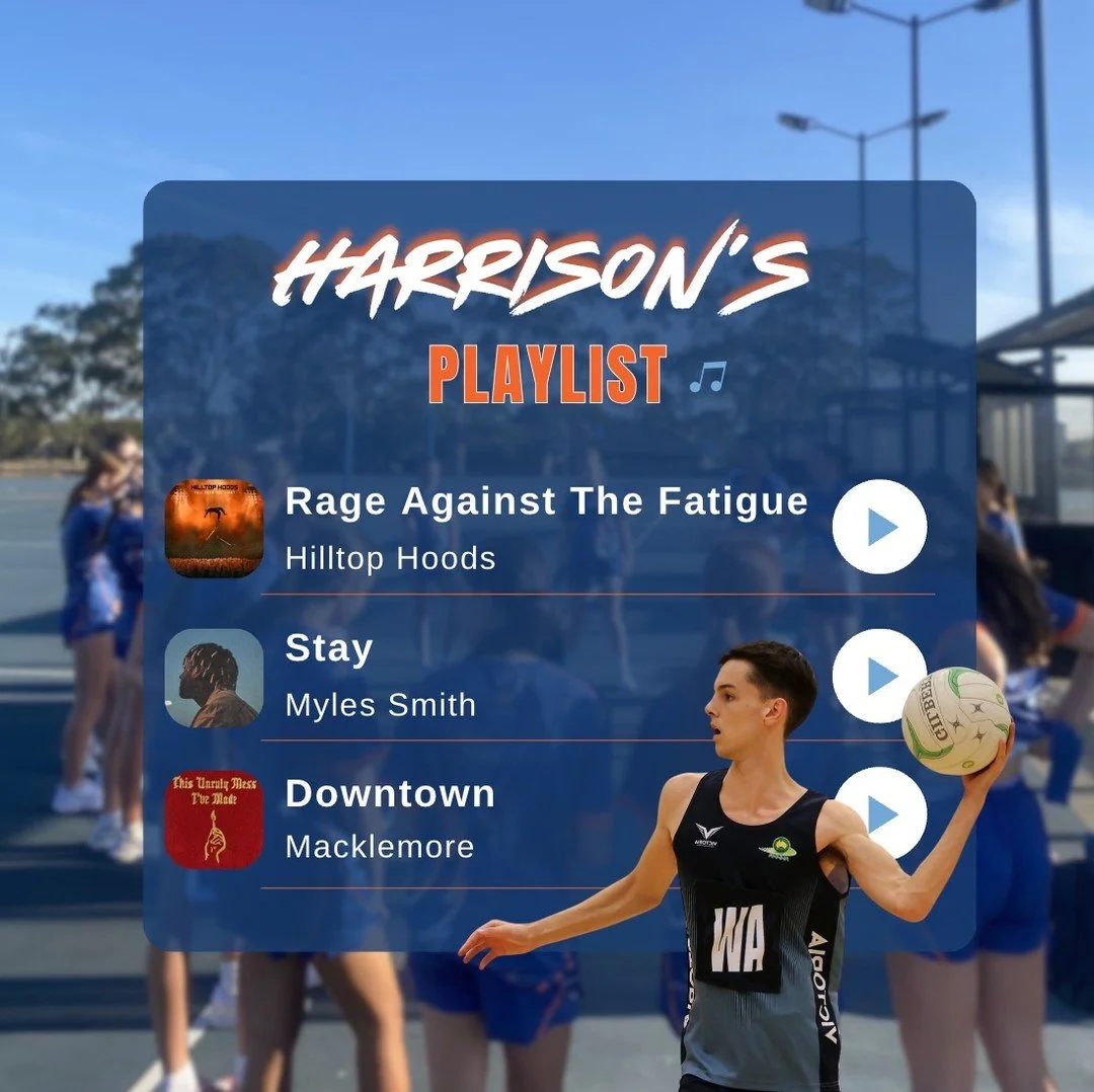 Coach Harrison's pre-netball tracks are here. Perfect for getting into the right mindset ✨

What great songs! 🎧

#InspireNetballGroup #InspireNetball #Inspire #LoveNetball #Netball