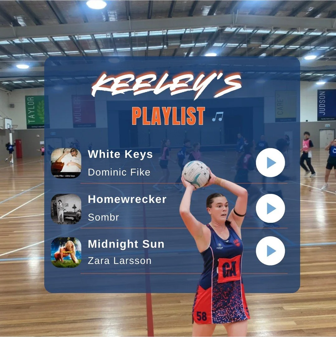 Coach Keeley's playlist is perfect for getting into the right mindset before netball ✨

What great songs! 🎧

#InspireNetballGroup #InspireNetball #Inspire #LoveNetball #Netball