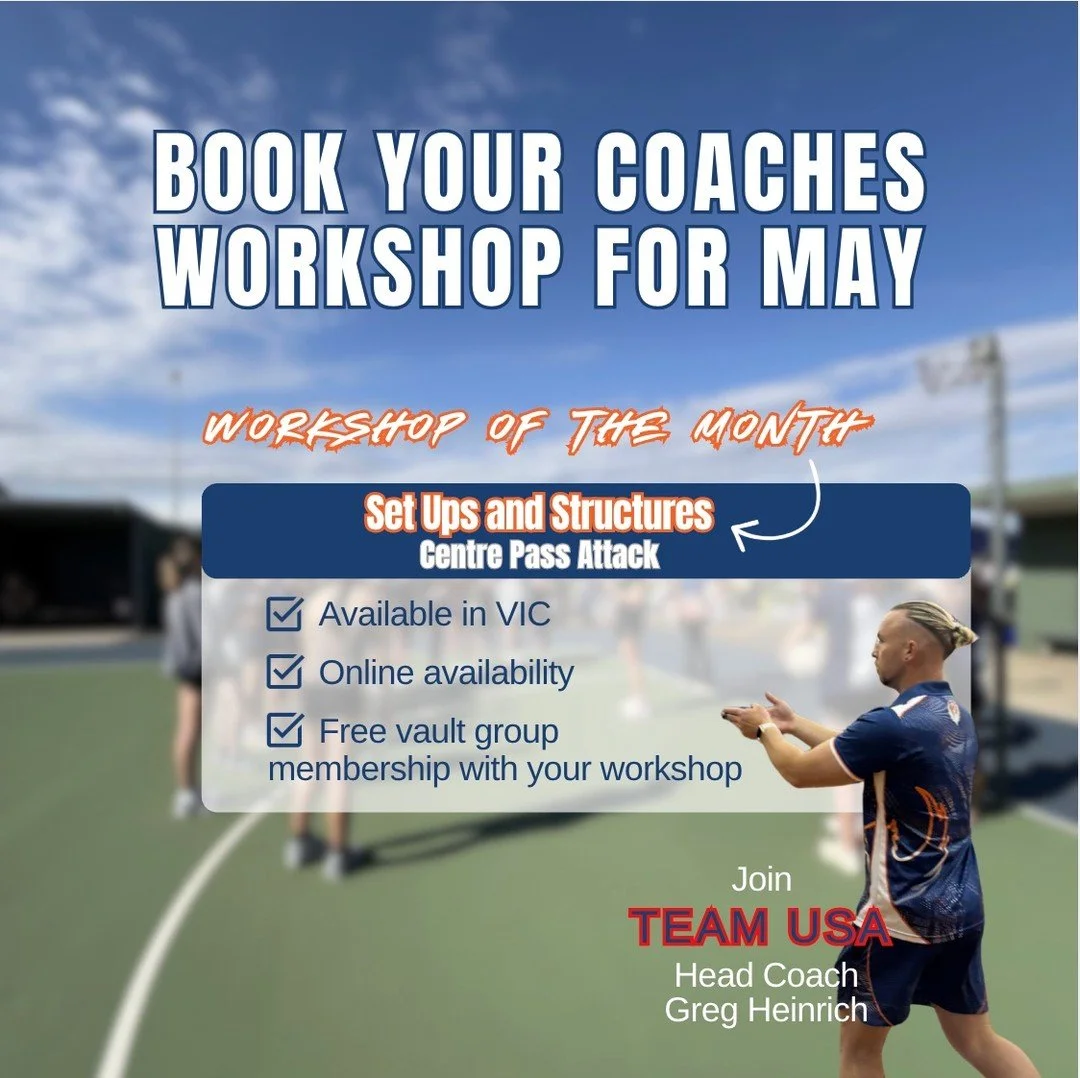 🏐✨ Calling all Clubs and Associations ✨🏐

𝗪𝗼𝗿𝗸𝘀𝗵𝗼𝗽 𝗼𝗳 𝘁𝗵𝗲 𝗠𝗼𝗻𝘁𝗵: Set Ups &amp; Structures &ndash; Centre Pass Attack 💫

Bookings for 𝗠𝗔𝗬 are still open! Join Greg, 𝗛𝗲𝗮𝗱 𝗖𝗼𝗮𝗰𝗵 𝗼𝗳 𝗧𝗲𝗮𝗺 𝗨𝗦𝗔, and learn how to und