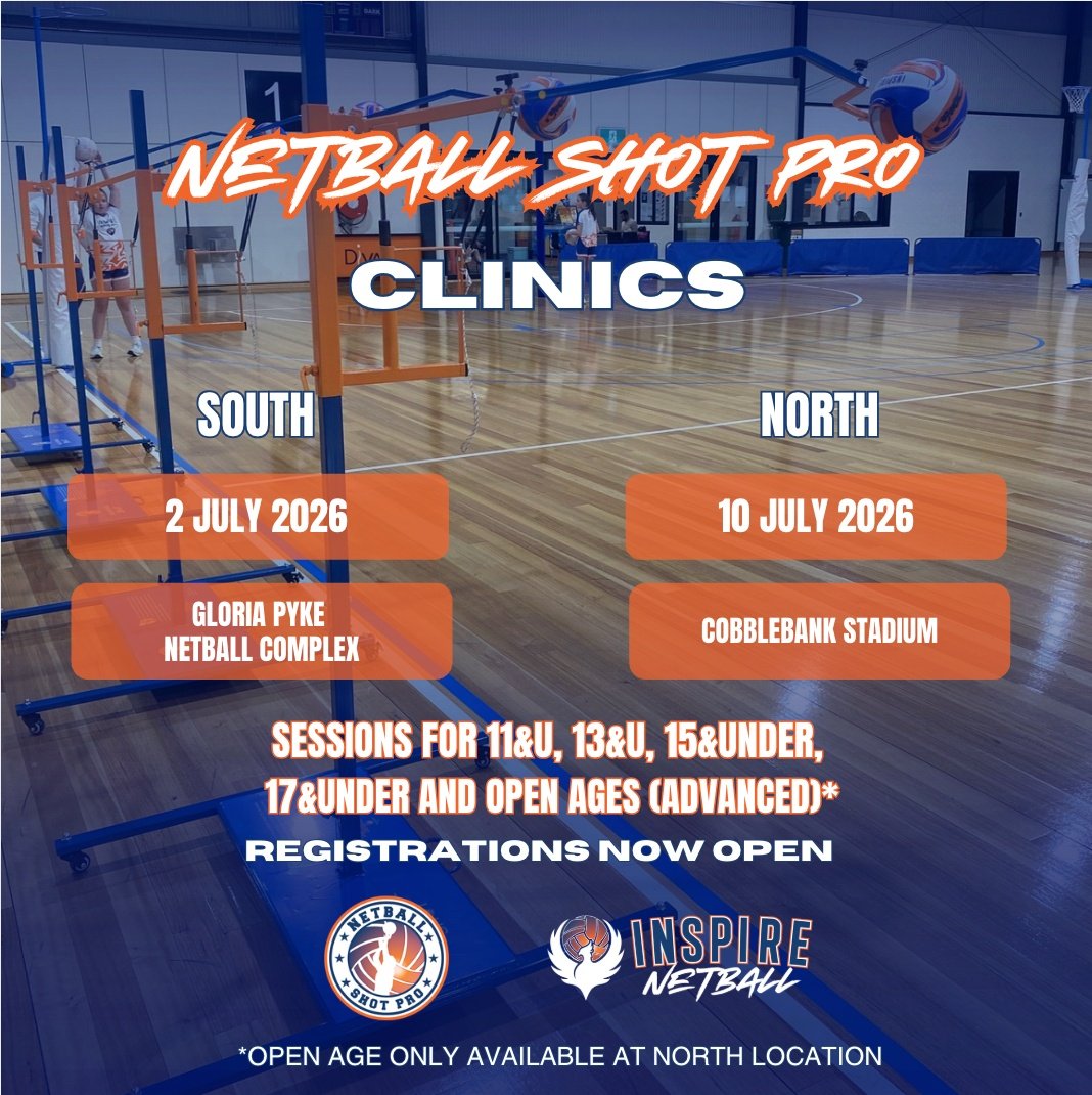 🏐 𝗝𝗢𝗜𝗡 𝗢𝗨𝗥 𝗡𝗘𝗧𝗕𝗔𝗟𝗟 𝗦𝗛𝗢𝗧 𝗣𝗥𝗢 𝗦𝗖𝗛𝗢𝗢𝗟 𝗛𝗢𝗟𝗜𝗗𝗔𝗬 𝗖𝗟𝗜𝗡𝗜𝗖𝗦 𝗧𝗛𝗜𝗦 𝗝𝗨𝗟𝗬!

Join former Australian Kelpies goaler and International Netball Coach Greg Heinrich to develop and advance your netball shooting these sc
