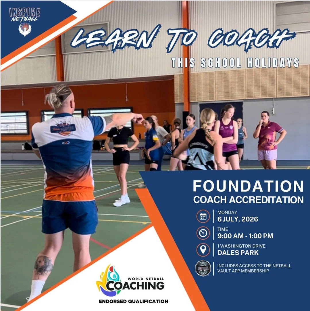 Learn to 𝗖𝗢𝗔𝗖𝗛 the 𝗜𝗡𝗦𝗣𝗜𝗥𝗘 𝗡𝗘𝗧𝗕𝗔𝗟𝗟 way this school holidays with our Foundation Coaching Course endorsed by 𝗪𝗼𝗿𝗹𝗱 𝗡𝗲𝘁𝗯𝗮𝗹𝗹 🙌

📍 Dales Park, Oakleigh South
📅 6th July 2026
⏰ 9:00am &ndash; 1:00pm
👥 Ages 13+
💰 $149 + 
