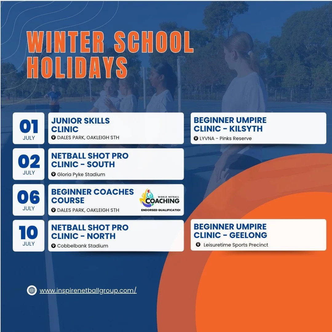 Upcoming events this winter school holidays ❄️🏐✨

How to Register:
1. 🔗 Click the link in our bio
2. 🖱️ Select &ldquo;Book Upcoming Events &amp; Clinics&rdquo;
3. ✨ Choose the event you want to attend
4. ✅ Complete your registration and you&rsquo;