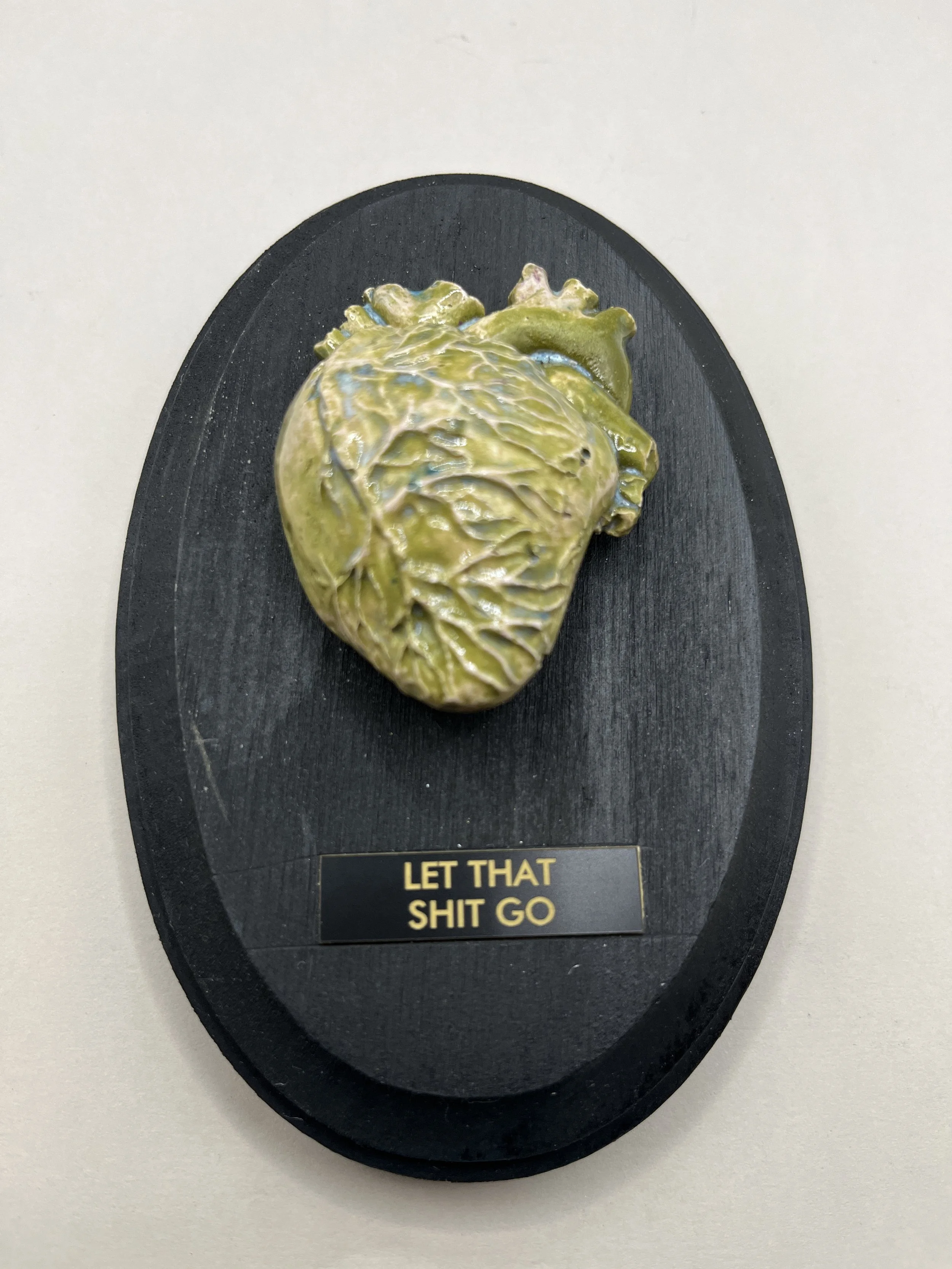 Heart Trophy Let that Shit Go | Anatomy Heart Wall Art Object