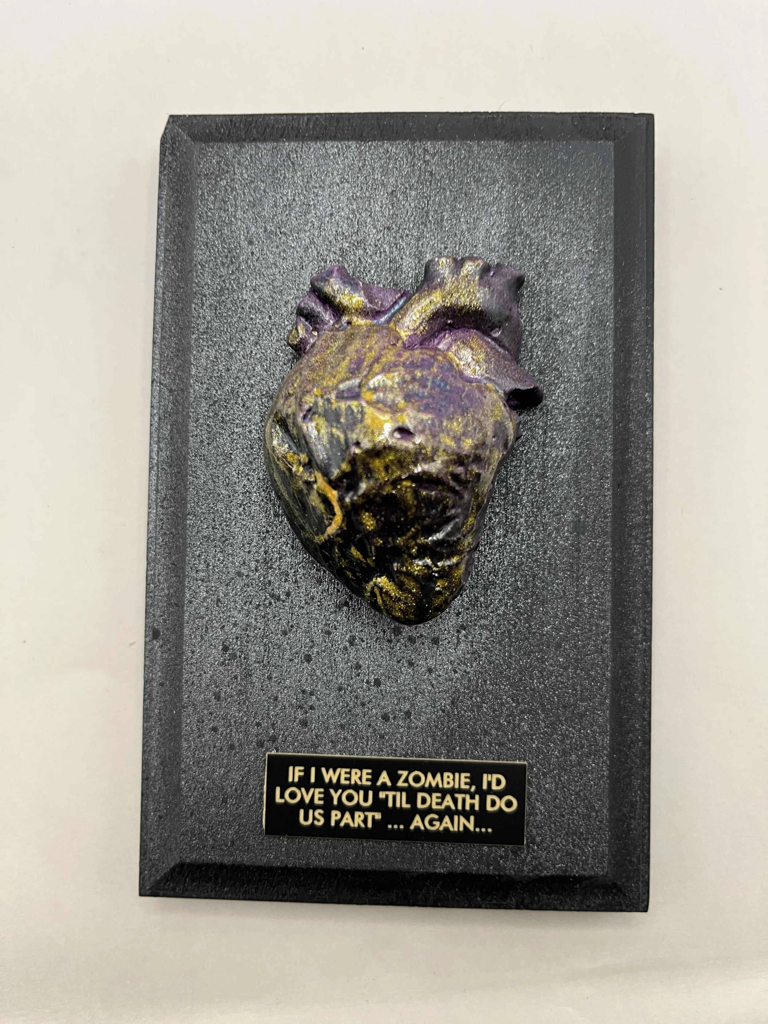 Purple Zombie Heart Art Trophy | Valentines Day Gift (HE31)
