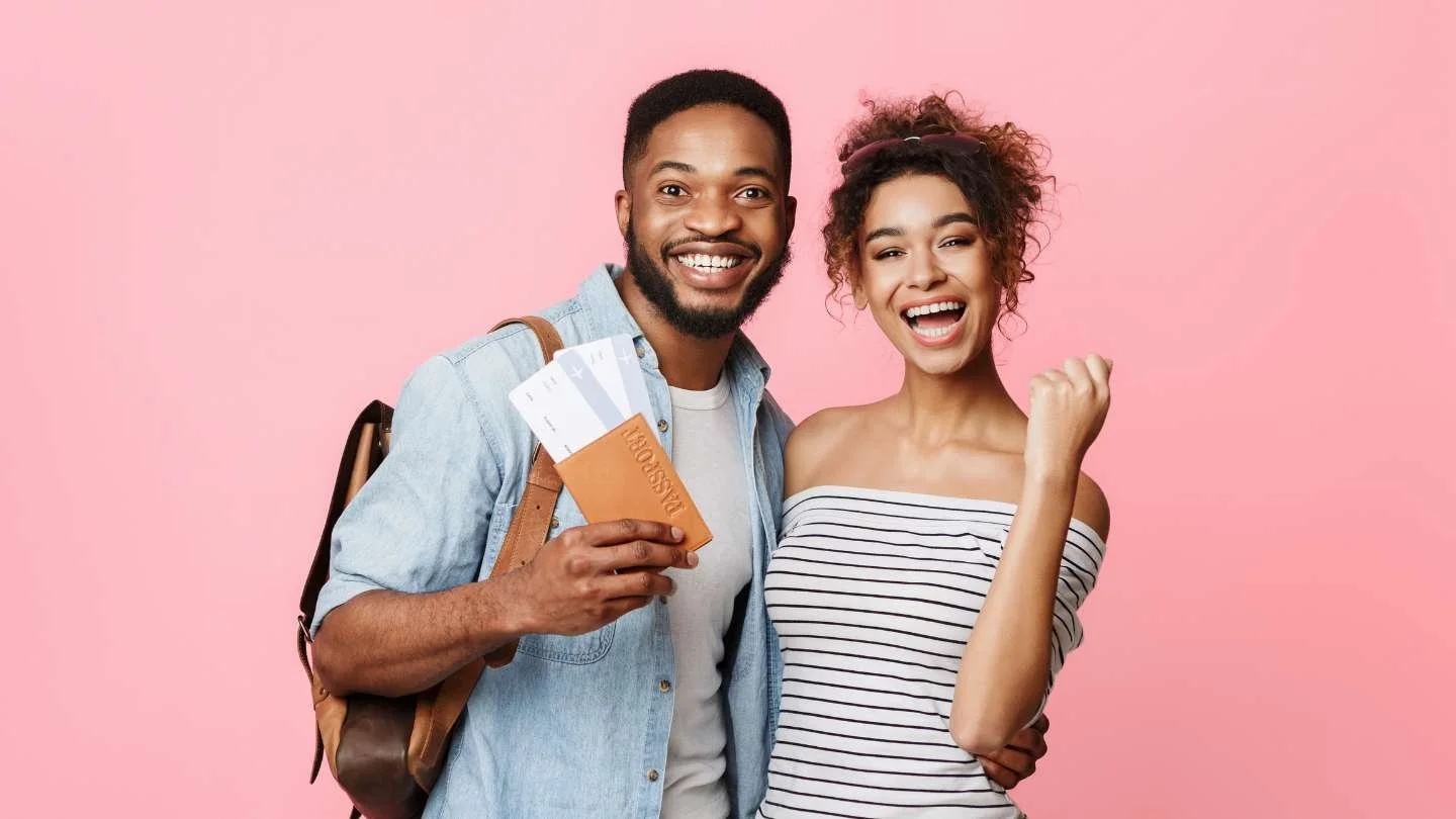 happy student couple