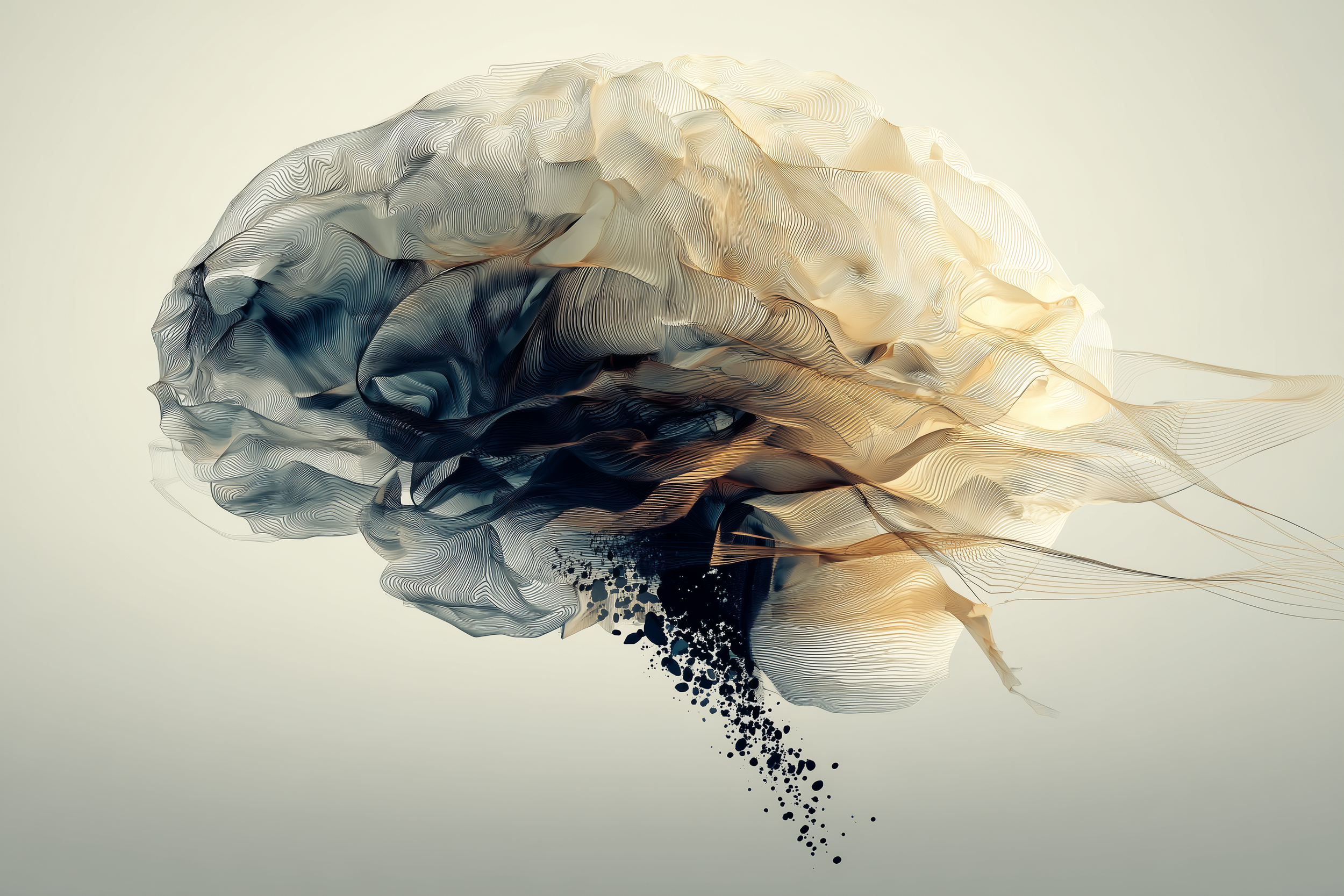 abstract brain illustration representing microdosing psychedelics and cognitive effects