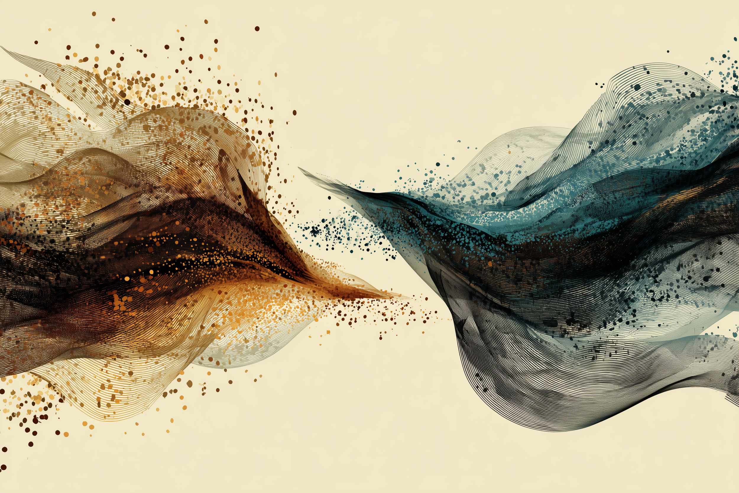abstract illustration representing placebo vs pharmacological effects of microdosing psychedelics.
