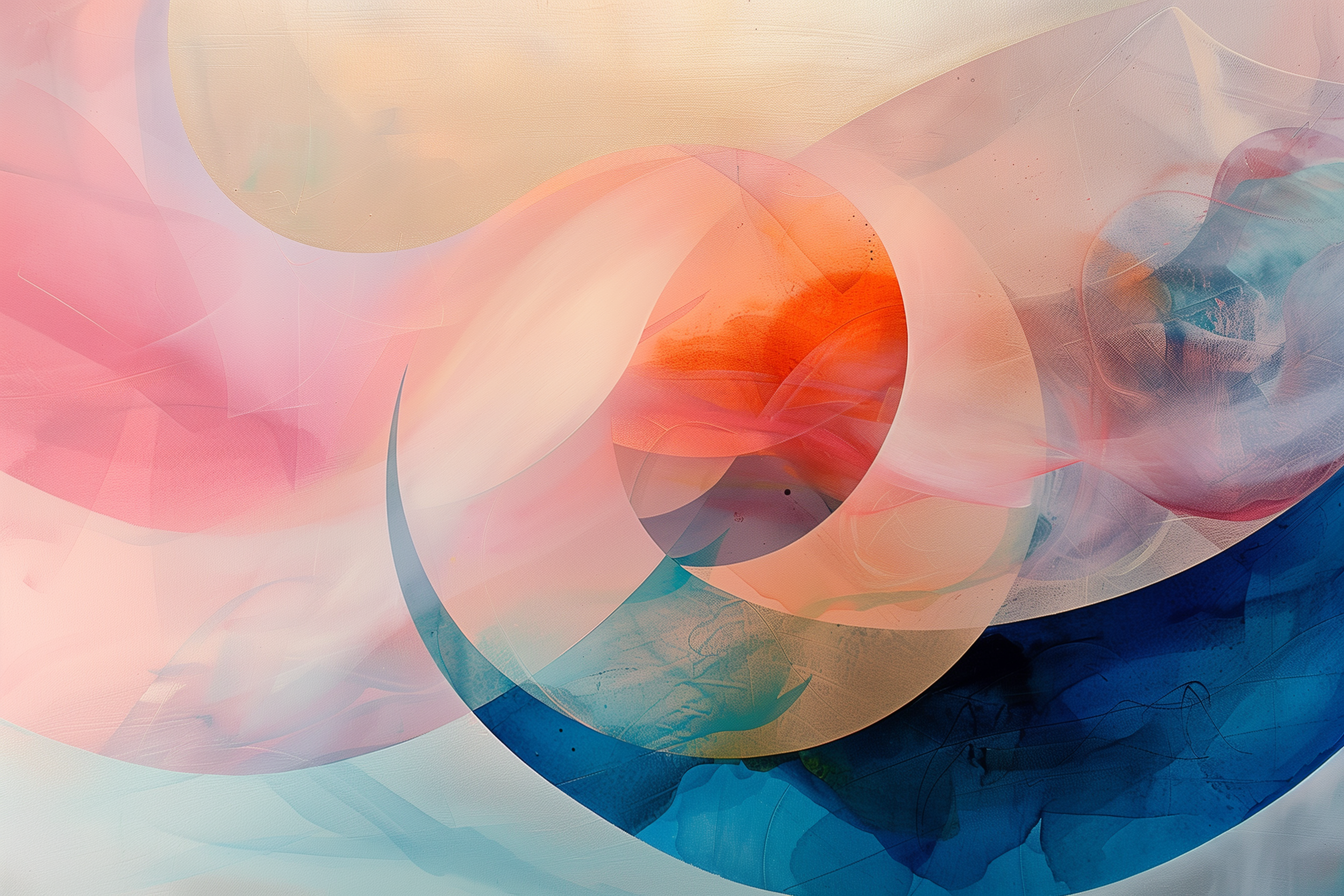 Abstract flowing shapes representing emotional connection, play, and the softening of relational tension in intimate relationships.