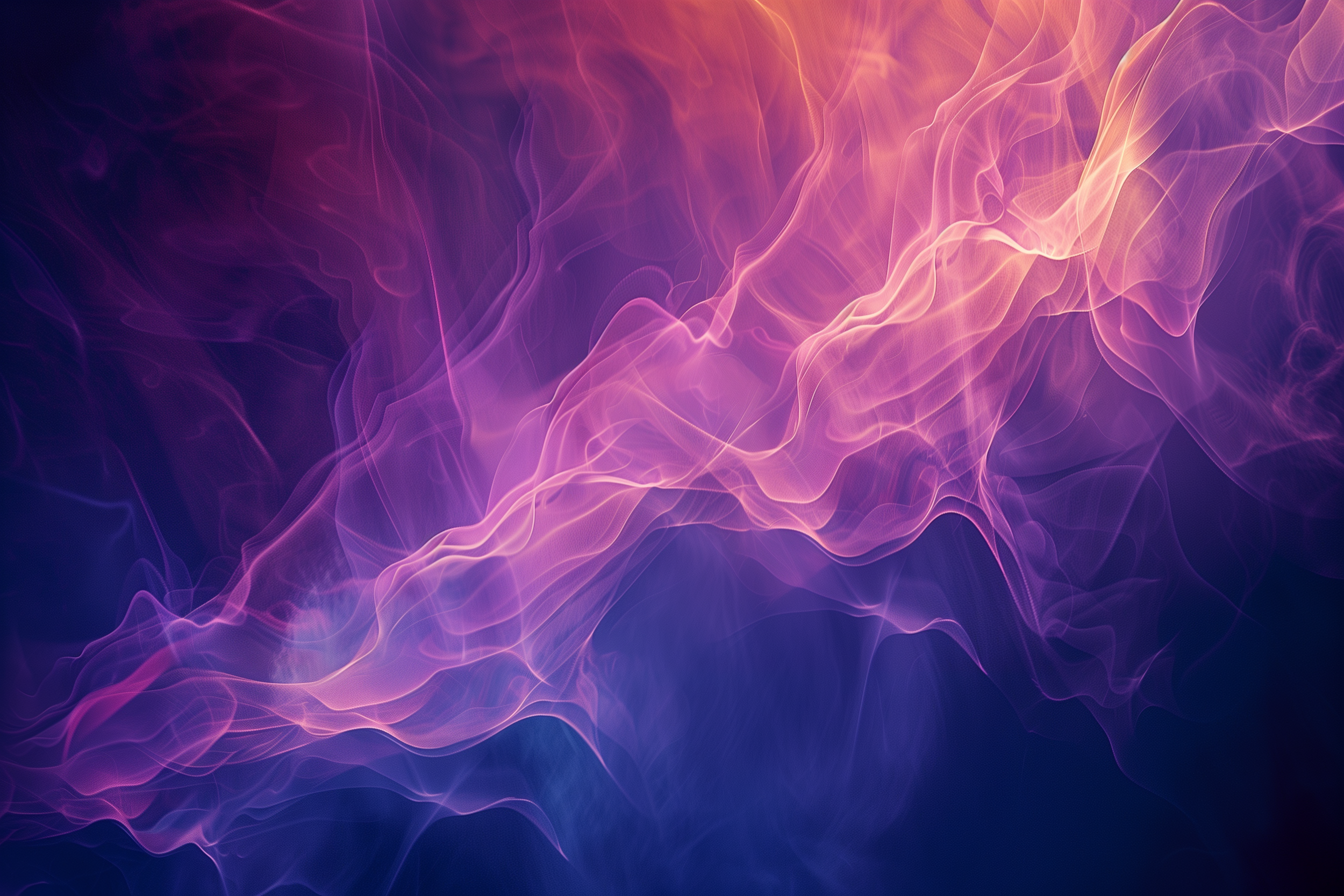 Abstract purple and magenta flowing light representing nervous system regulation and somatic resourcing in trauma therapy.