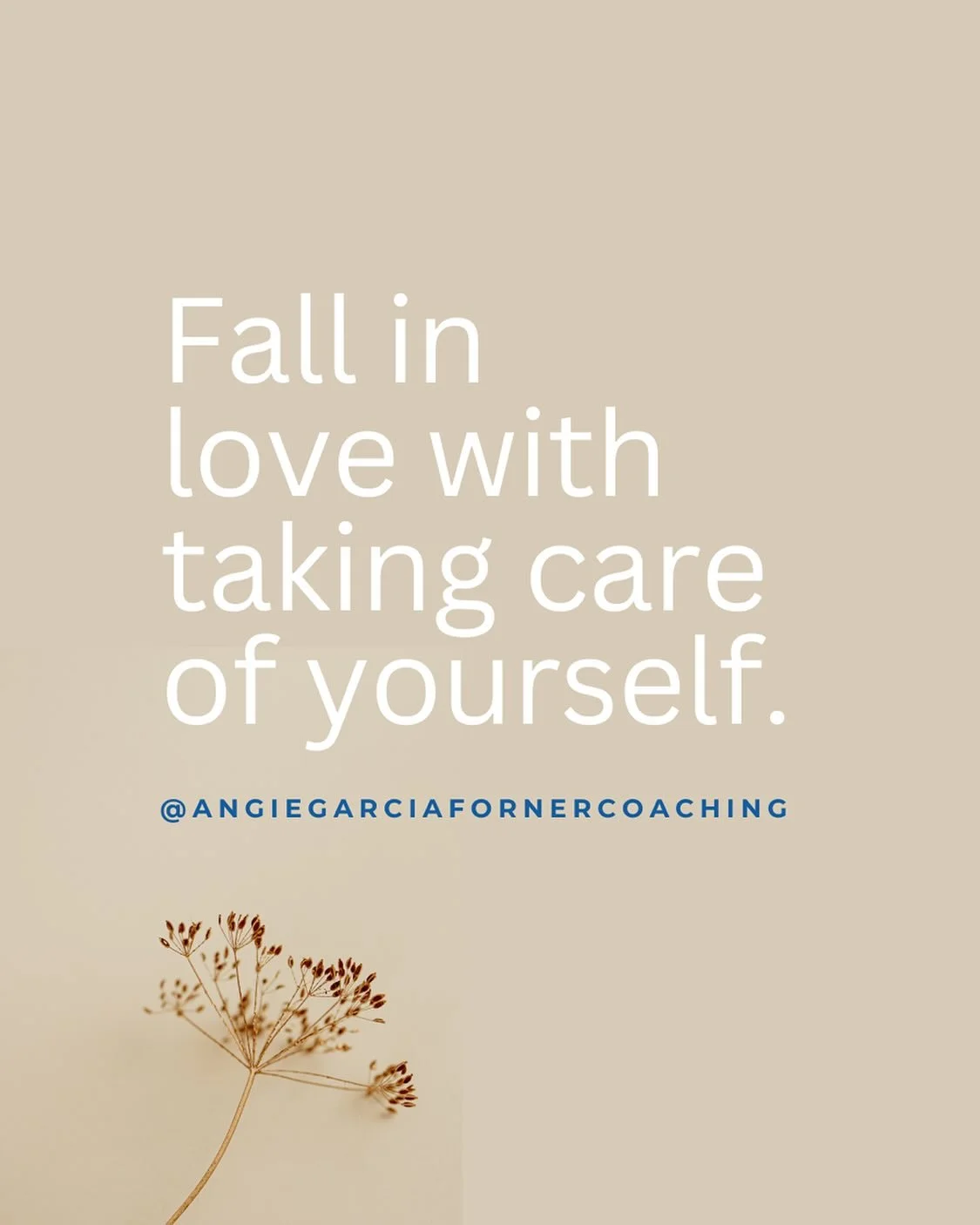 Fall in love with taking care of yourself.

You don&rsquo;t need to achieve something before looking after yourself.
You don&rsquo;t need to look after others before looking after yourself.
You don&rsquo;t need to feel guilty about looking after your