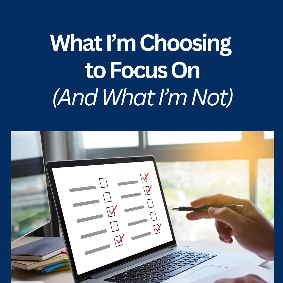 𝗪𝗵𝗮𝘁 𝗜&rsquo;𝗺 𝗖𝗵𝗼𝗼𝘀𝗶𝗻𝗴 𝘁𝗼 𝗙𝗼𝗰𝘂𝘀 𝗢𝗻 (𝗔𝗻𝗱 𝗪𝗵𝗮𝘁 𝗜&rsquo;𝗺 𝗡𝗼𝘁)

The start of a new year often comes with a long list of things we should (should we?) focus on.
But clarity, I&rsquo;ve learned, doesn&rsquo;t come from 