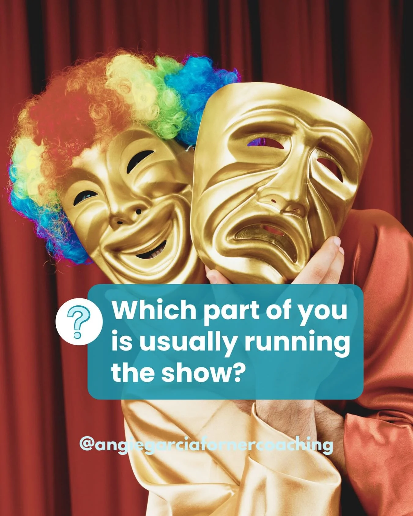 Which part of you is usually running your internal show?
 
Is it the Achiever?
The Pleaser?
The Protector?
The Victim?
The Perfectionist?
The Rebel?
 
We all have different parts within us, different voices.
Different strategies that once helped us s