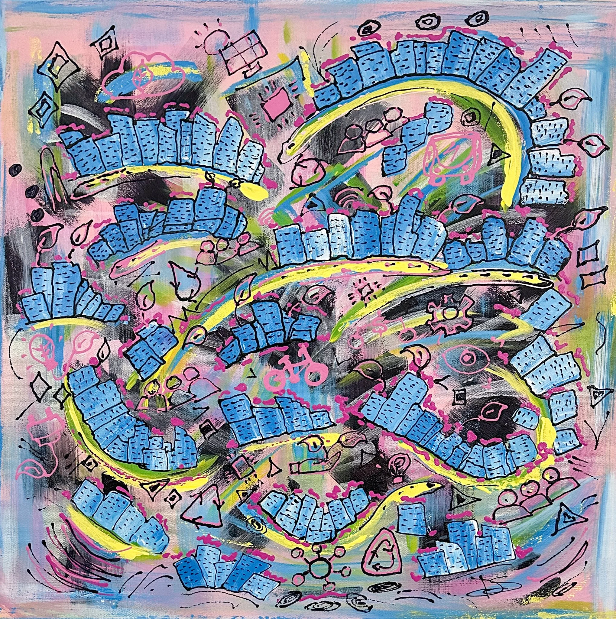 Smart City Walkability, 24%22x24%22, Acrylic on canvas copy.jpg