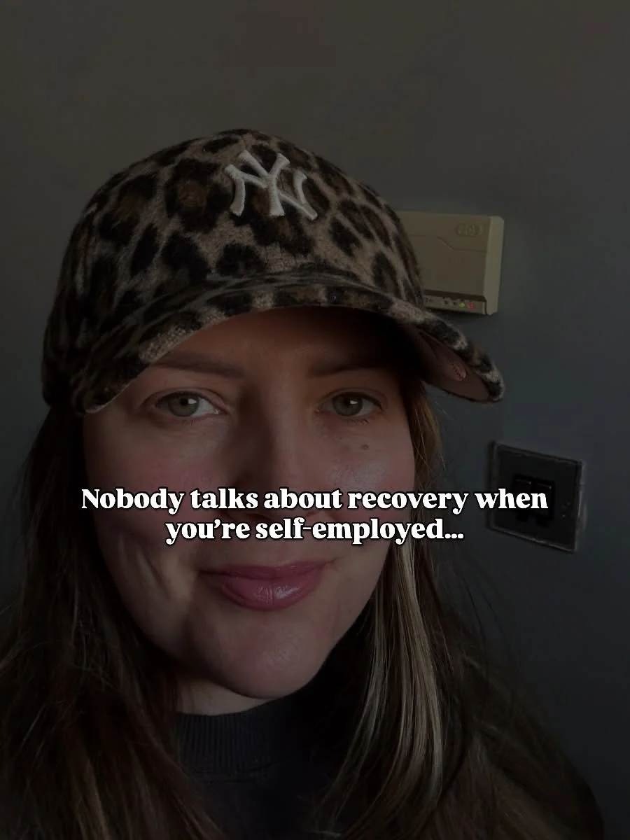 Nobody really prepares you for recovery when you&rsquo;re self-employed.

2 weeks post surgery looked like:
resting between clients,
lying down whenever I could,
walking instead of my usual 5k&rsquo;s,
using my salon stool constantly 😂
and learning 