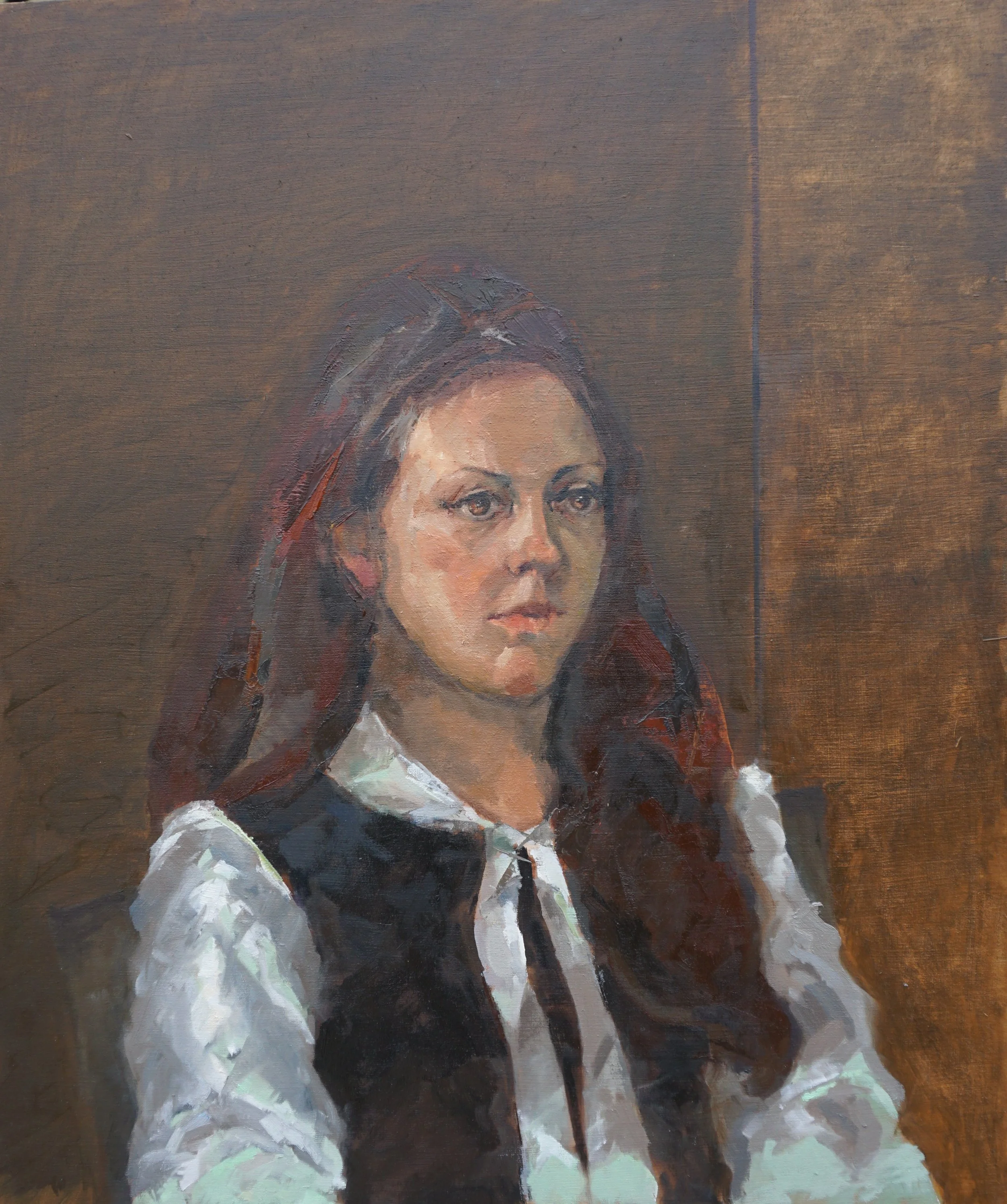 Portrait of Young Women 
Oil on Wooden Panel
50 x 40cm