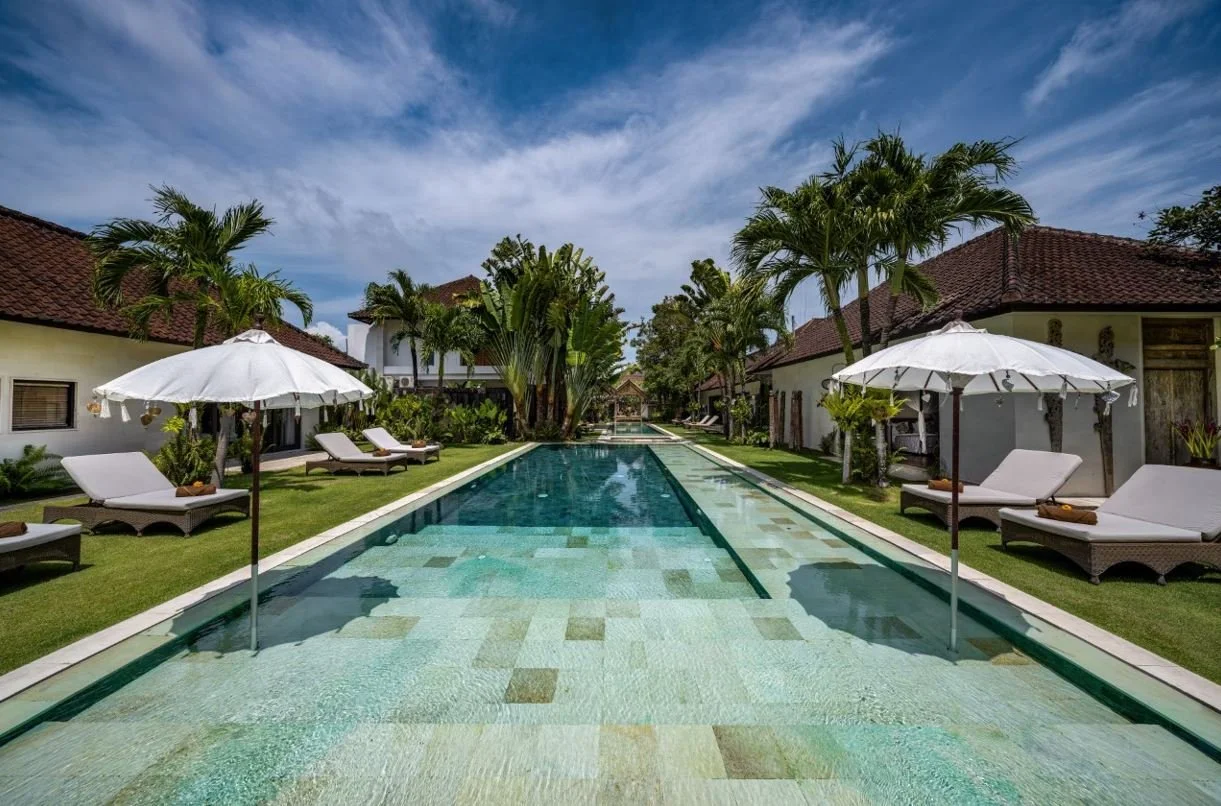 Swimming pools and garden