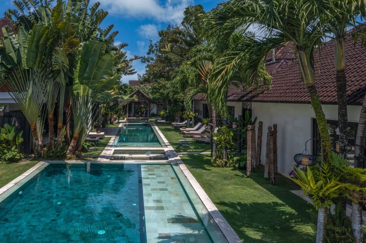 Swimming pools and garden