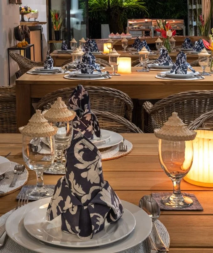 Dinner set up for group