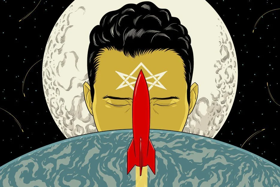 Anuj Shrestha illustration for a space-themed essay at Hazlitt, November 2015