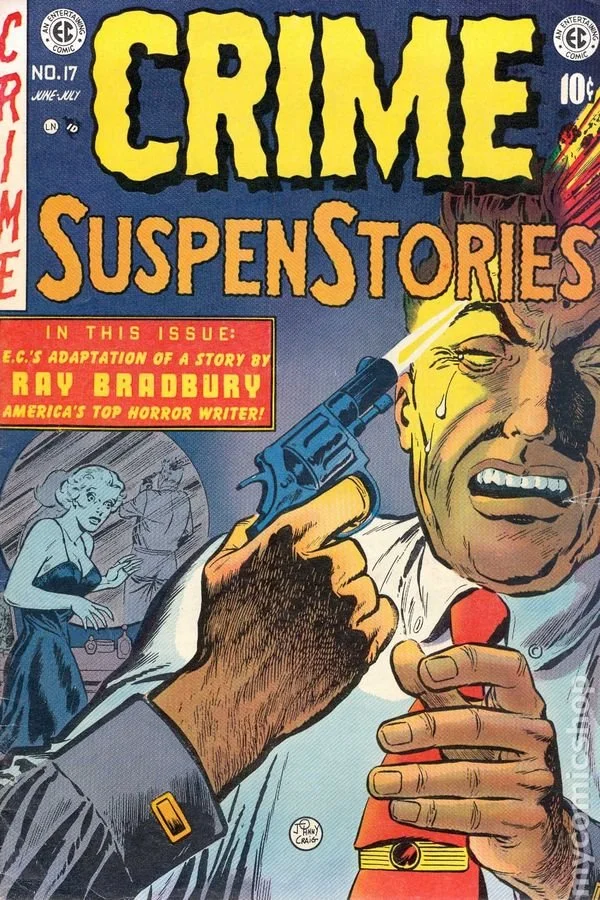 Crime SuspenStories #17 comic cover by Johnny Craig, June/July 1953. Published by EC Comics