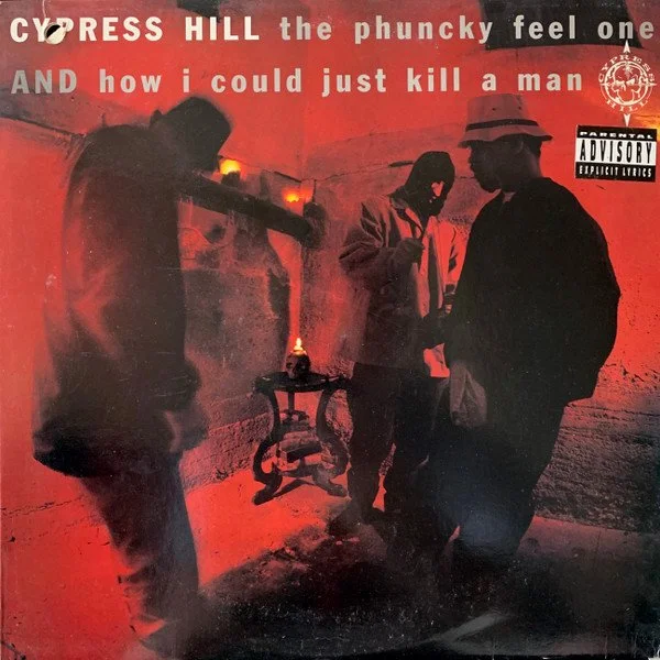Cover art for Cypress Hill's "The Phuncky Feel One" 12-inch single (1991, Ruffhouse Records). This year marks the 35th anniversary of the Los Angeles group's debut album