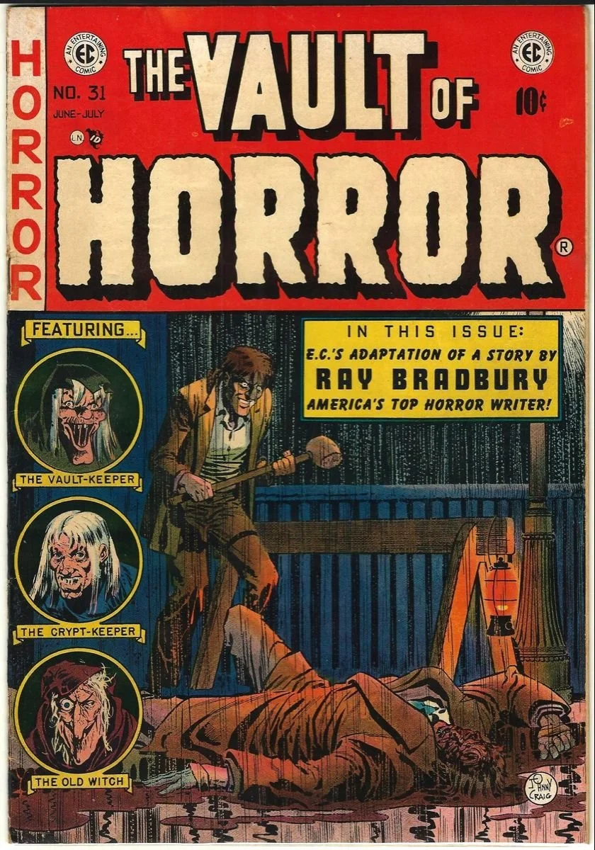 Cover, The Vault of Horror no. 31. Published by EC Comics in 1953. Cover illustration by Johnny Craig