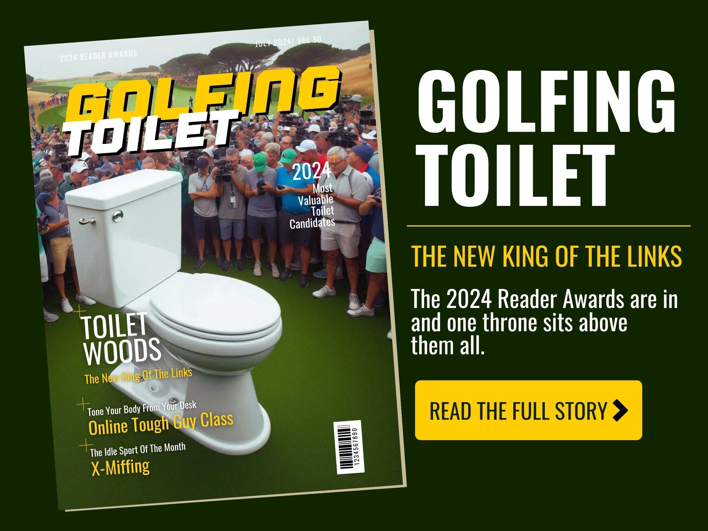 GOLFING TOILET MAGAZINE NAMES TOILET WOODS 2024’S BEST GOLFING TOILET