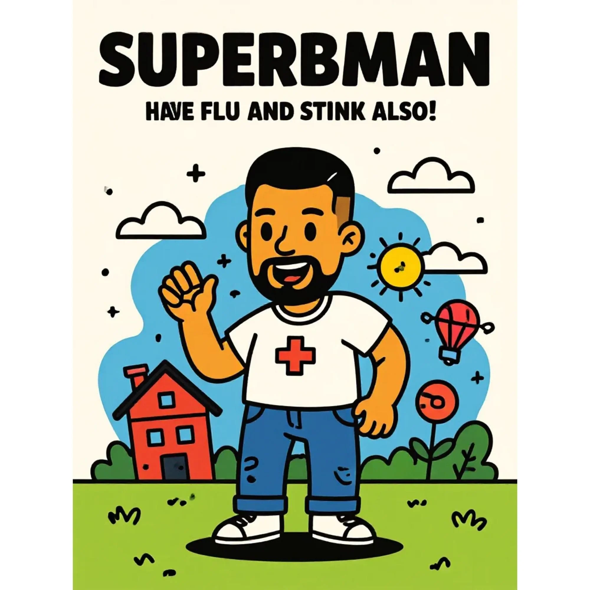 Superbman Have Flu and Stink Also!