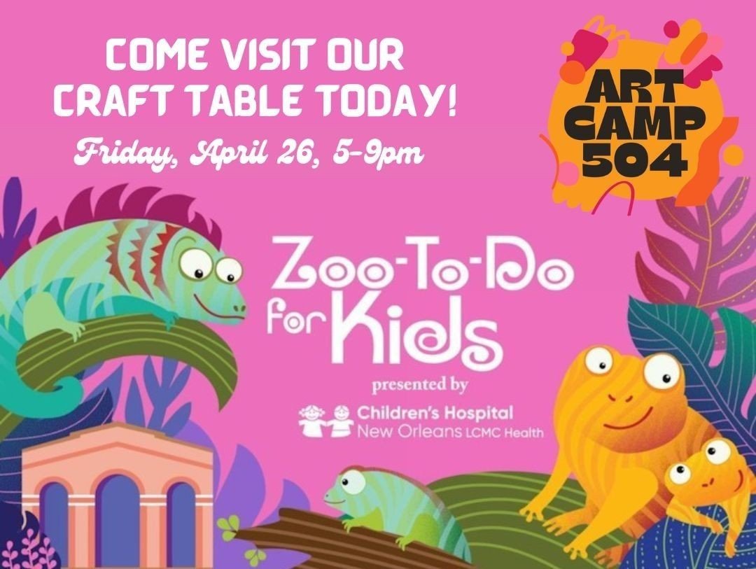 Come visit our craft table TONIGHT at Zoo to Do for Kids, 5-9pm! We'll be making animal masks and hair clips with Mr. Fin and Kiley 🦁🐻&zwj;❄️🦊 Zoo to Do is the Audubon Nature Institute's annual fundraiser, supporting conservation efforts across th
