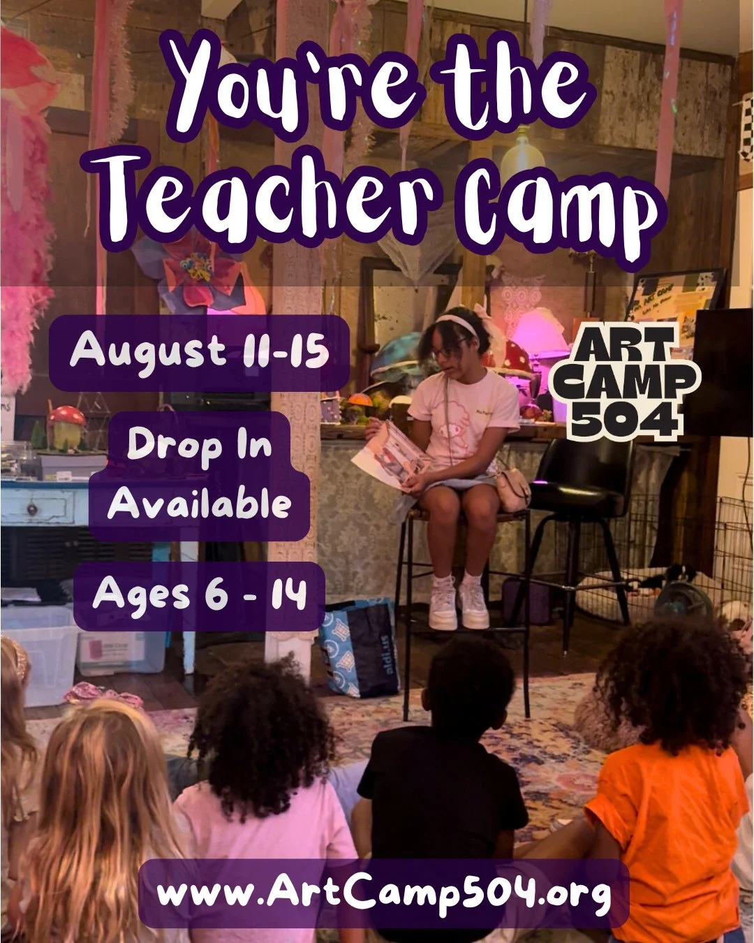 Wow, it’s hard to believe summer is coming to a close! Our final session is all about our students taking the lead—what do you want to create and explore?
🗓️ August 11 - 15, Drop in days available
🐶 Ages 6 - 14
📍 The Tigermen Den