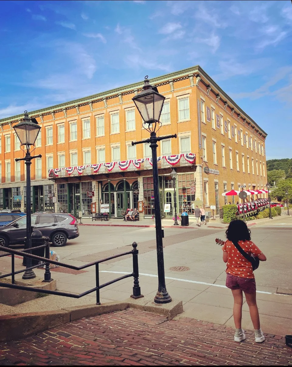 Busking in downtown Galena, IL 2022. 