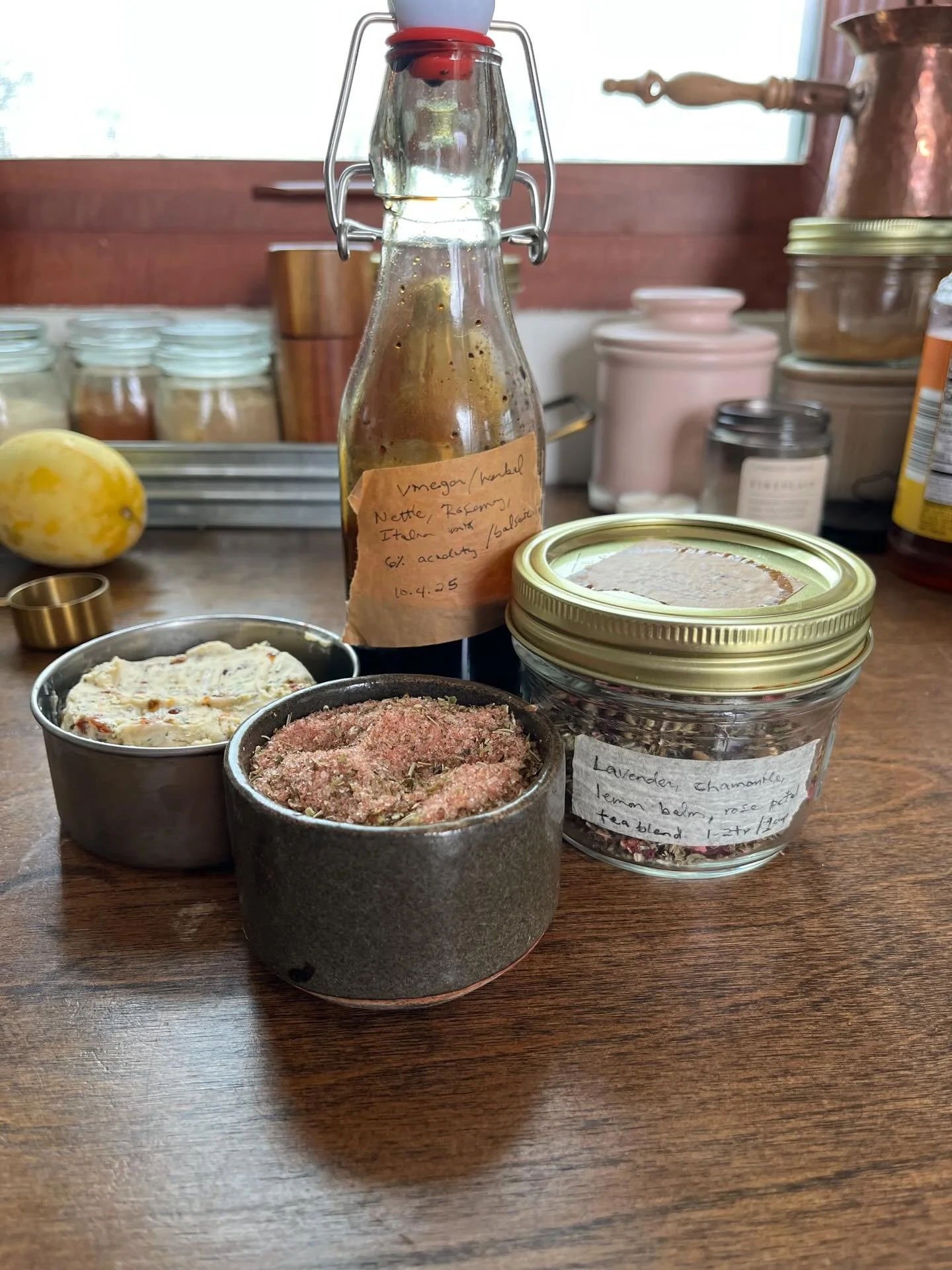 Simple ways to get more nutrients (vitamins annd minerals) into your diet: INFUSIONS. 

Herbal teas (hot or iced)

Infused vinegars and oils

Butter compounds

Finishing salts

Infused honeys 

These are great ways to pack herbs into your daily diet,