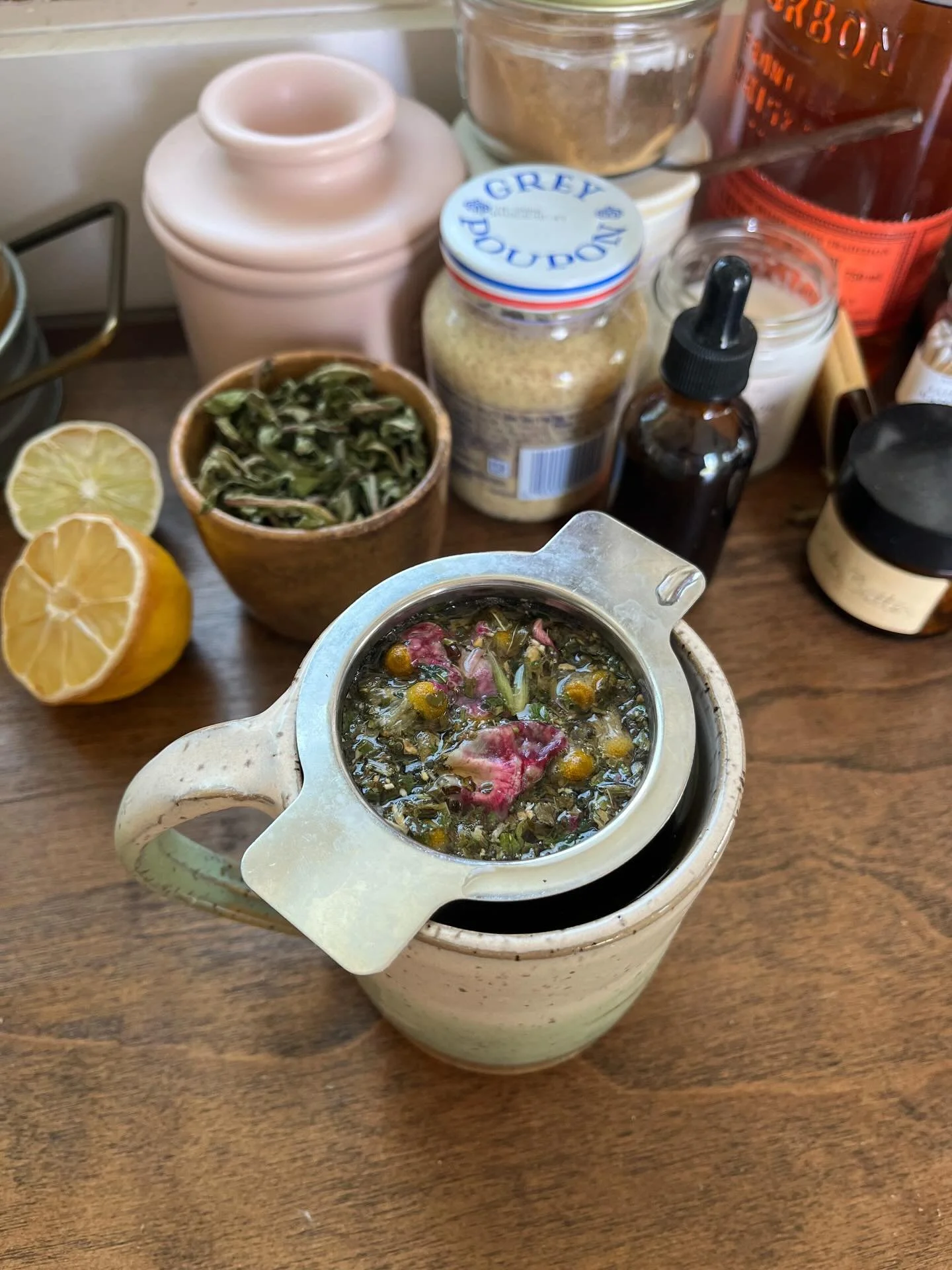 My new Rhiannon herbal tea blend for women&rsquo;s health combines raspberry leaf, nettles, lemon balm, and more. Recipe can be found on my Substack article: Making-Believe (&amp; tea).