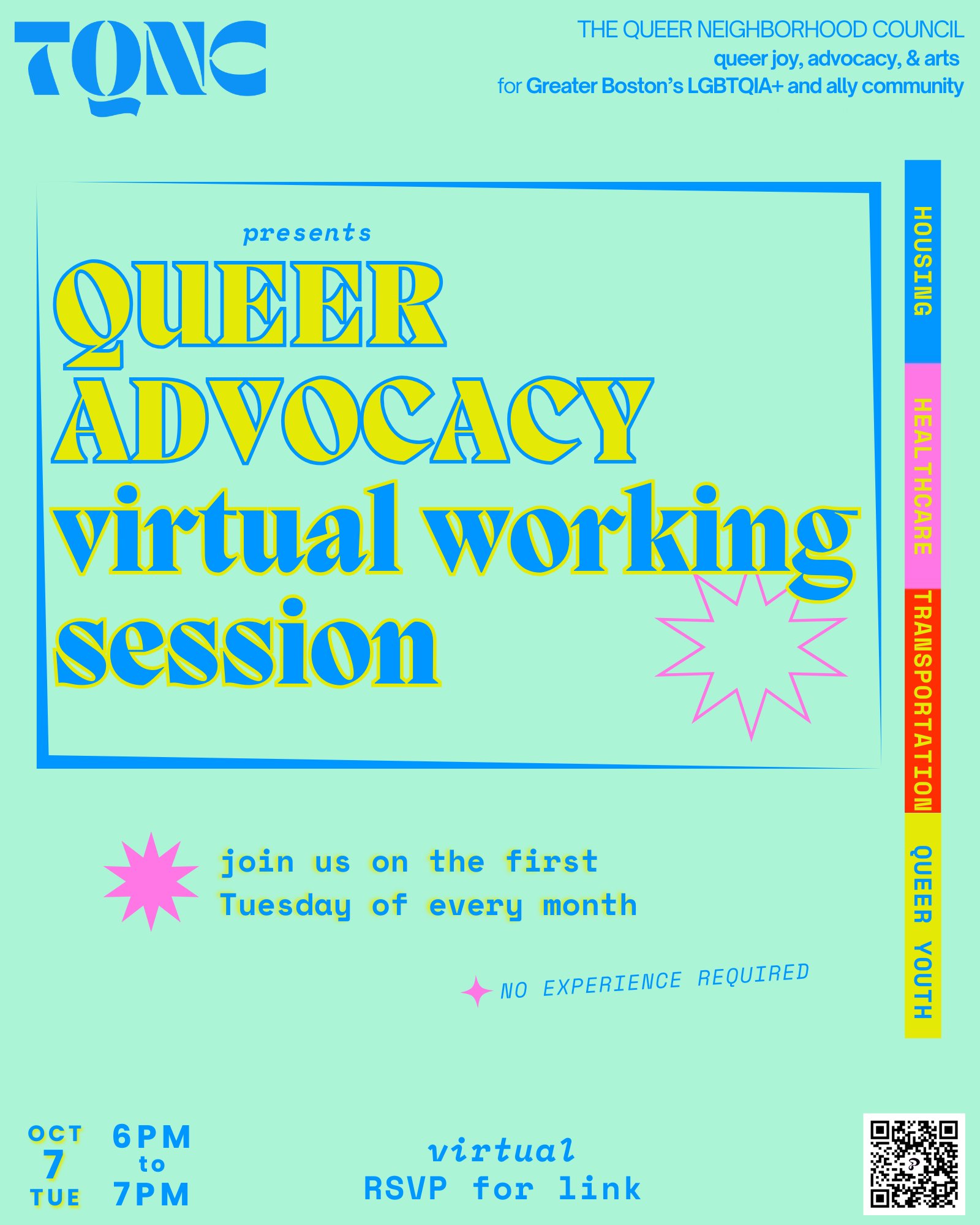 Toqueer B Queer Advocacy Virtual Working Session — The Queer Neighborhood Council ...