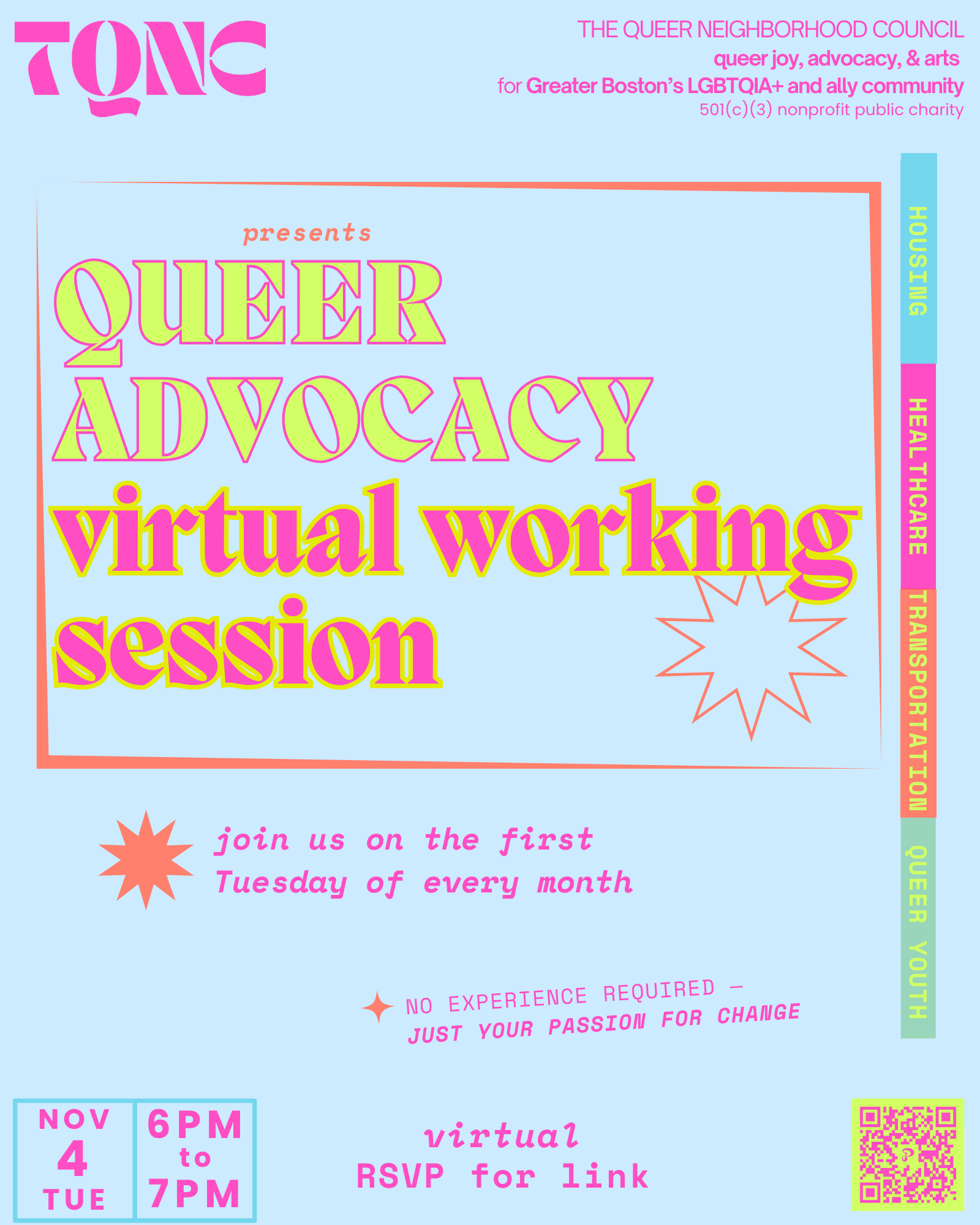 Queer Advocacy Virtual Working Session
