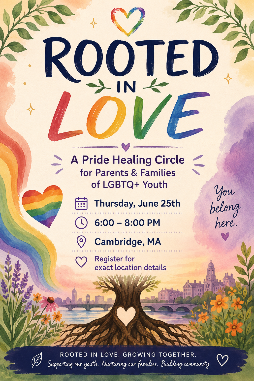 Rooted in Love; PRIDE Healing Circle for Parents &amp; Families of LGBTQ Youth