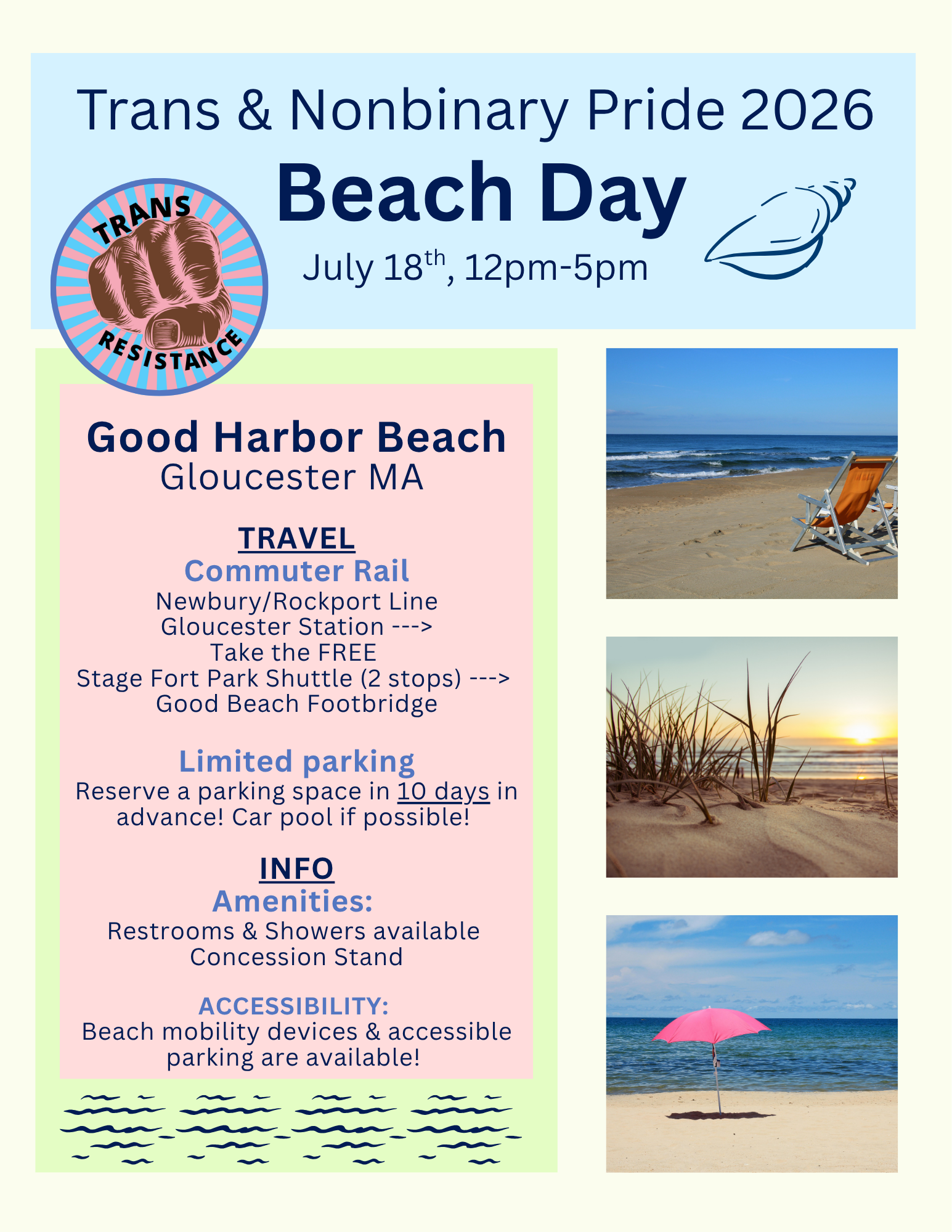 Trans &amp; NB Pride '26 Beach Day