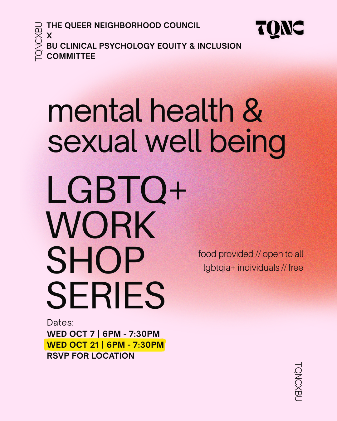 LGBTQ+ Mental Health &amp; Sexual Well-Being Workshop Series II