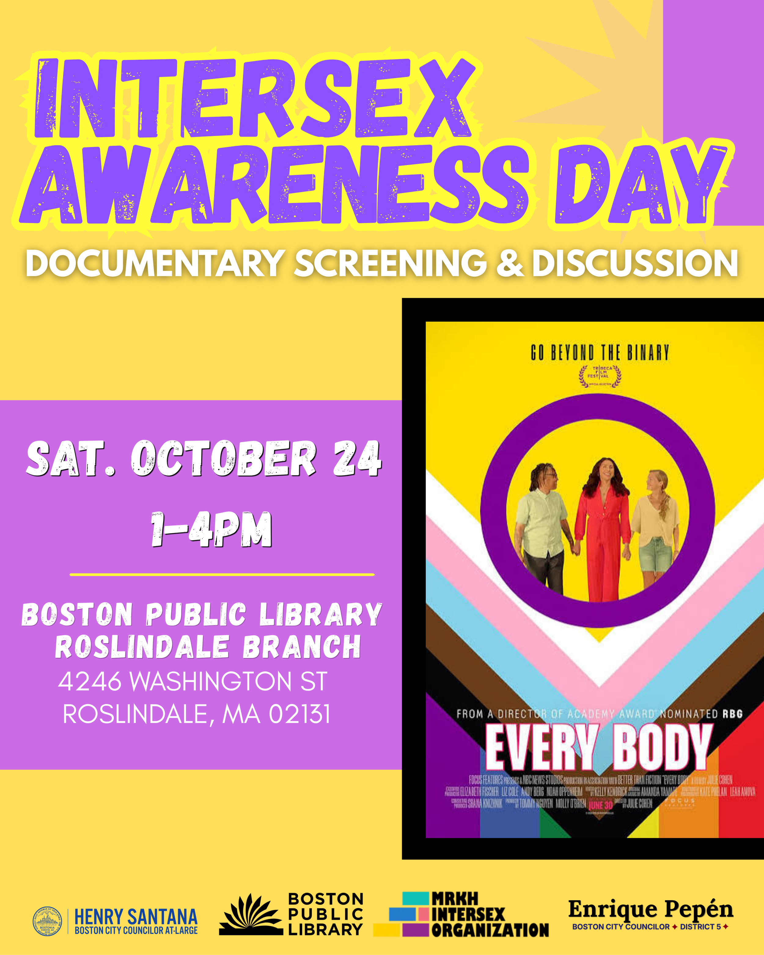 Intersex Awareness Day: Screening + Discussion