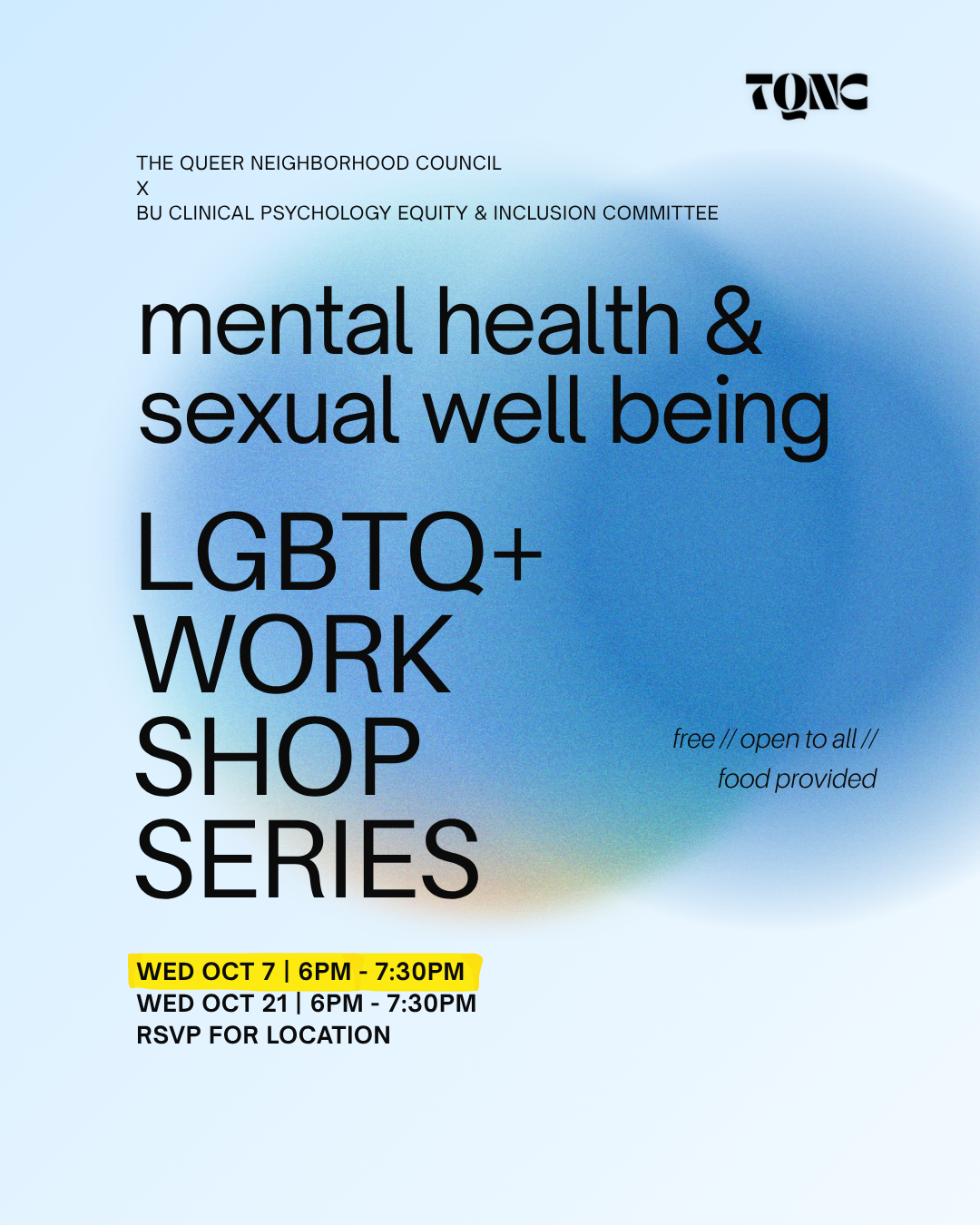 LGBTQ+ Mental Health &amp; Sexual Well-Being Workshop Series I