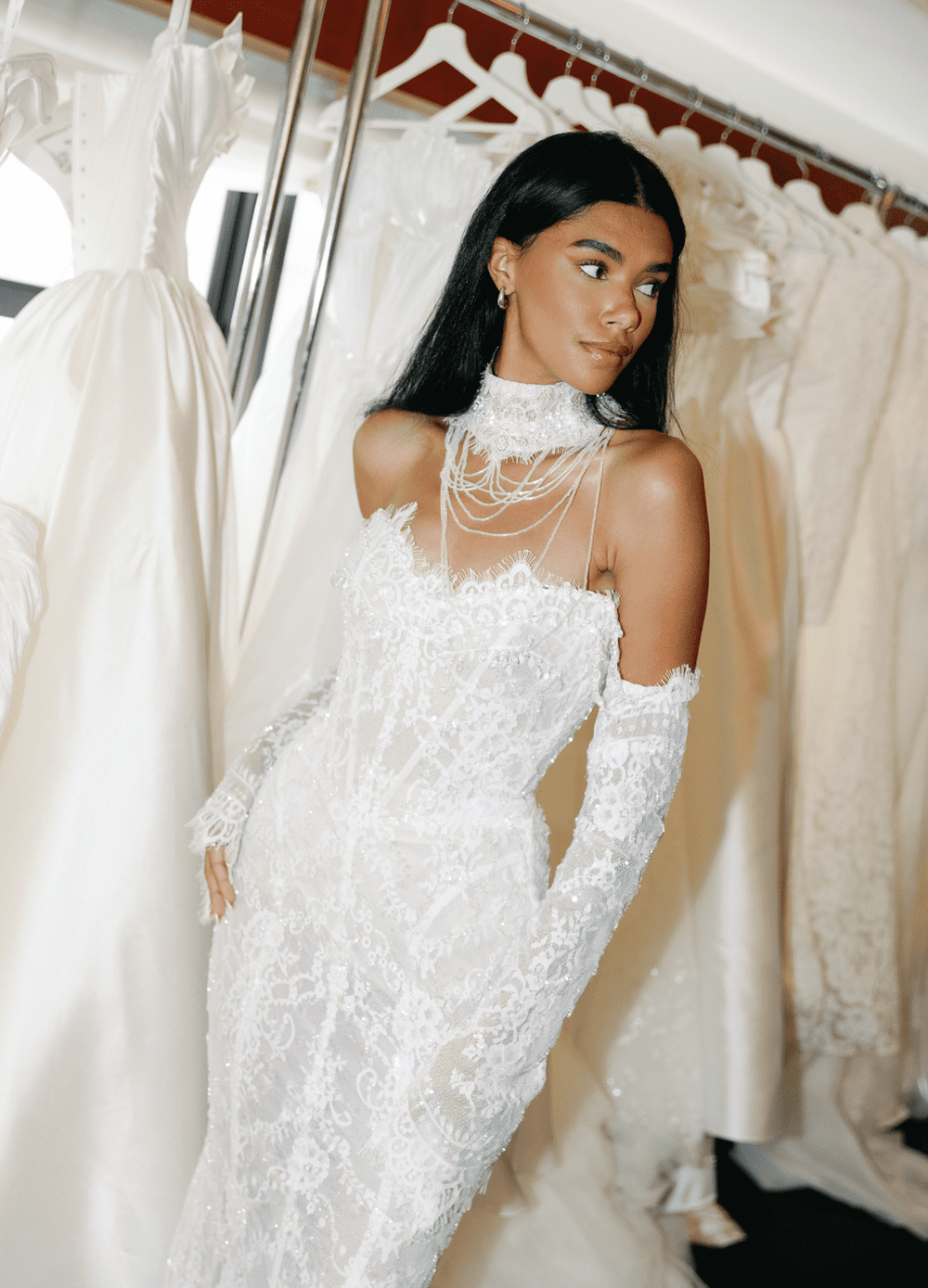 lace long sleeve ball gown wedding dress Claire Pettibone Trellis Long Sleeve in A-Line Silhouette Wedding Gown main image 0