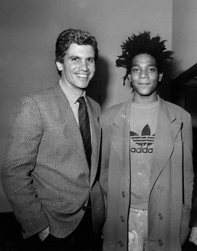 Larry Gagosian and Jean-Michel Basquiat circa 1982