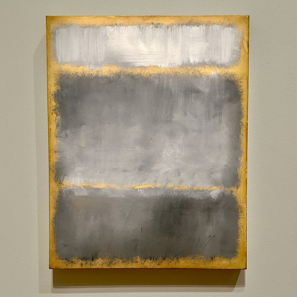 Grays in Yellow, oil on watercolor paper mounted on linen, 1960