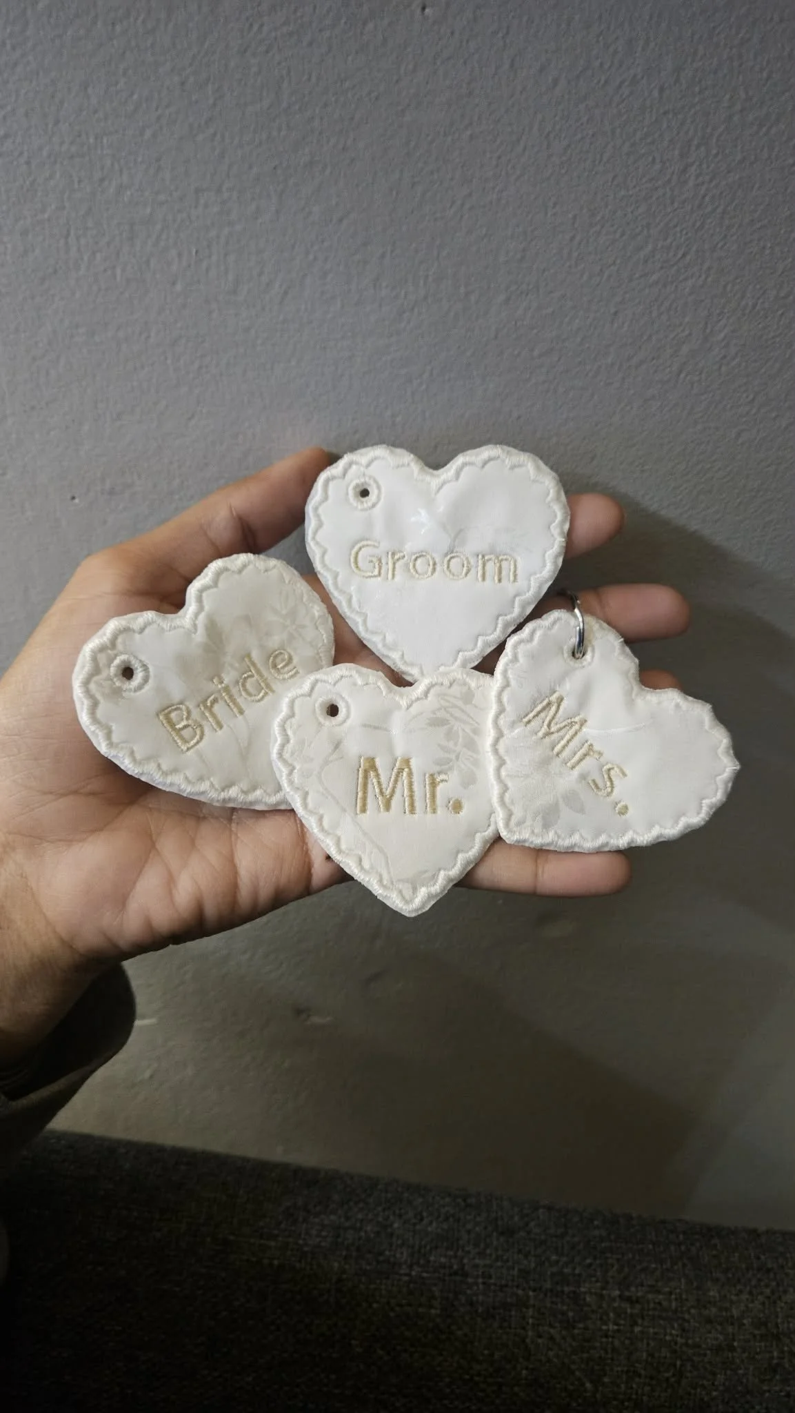 Embroidered Wedding Charm - Customizable
