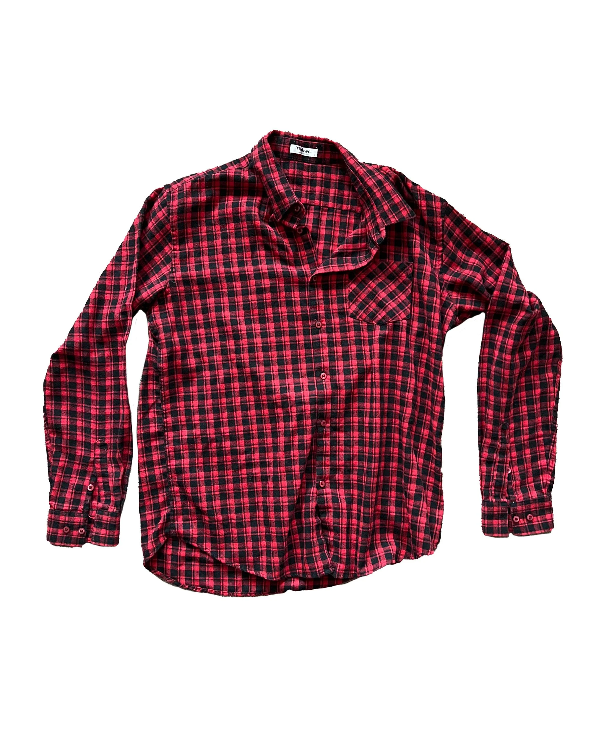 Red plaid flannel shirt