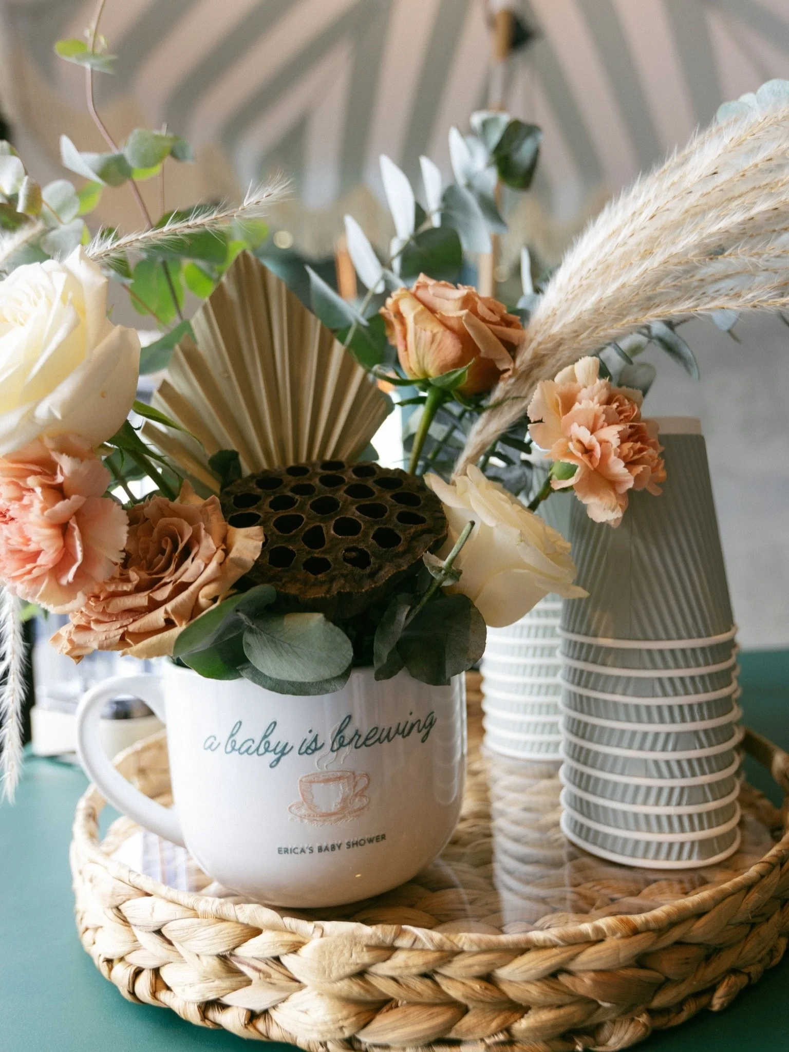 One of my favorite themes brought to life ☕️. From the coffee mug florals to the warm, cozy color palette, every detail was designed to celebrate this sweet baby&rsquo;s upcoming arrival in a way that felt personal and inviting.

Dream Team ✨
Event P
