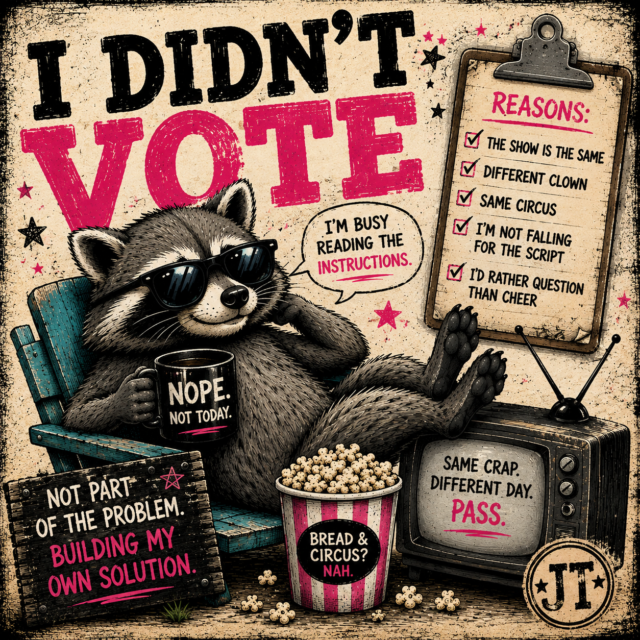 I. DIDN’T. VOTE. 